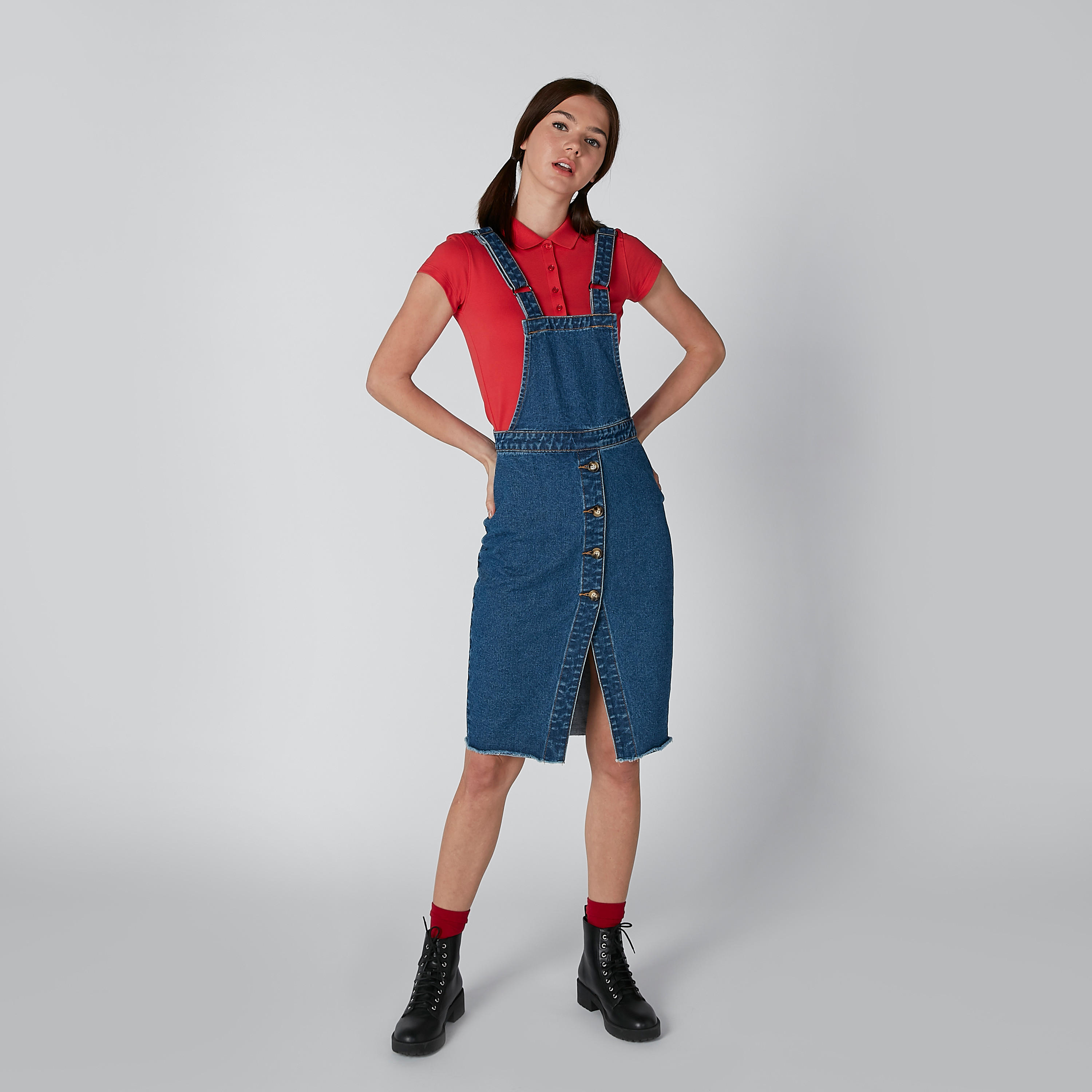 تيشيرت سادة بياقة بولو وأكمام قصيرة-women-clothing-tshirts-image-1