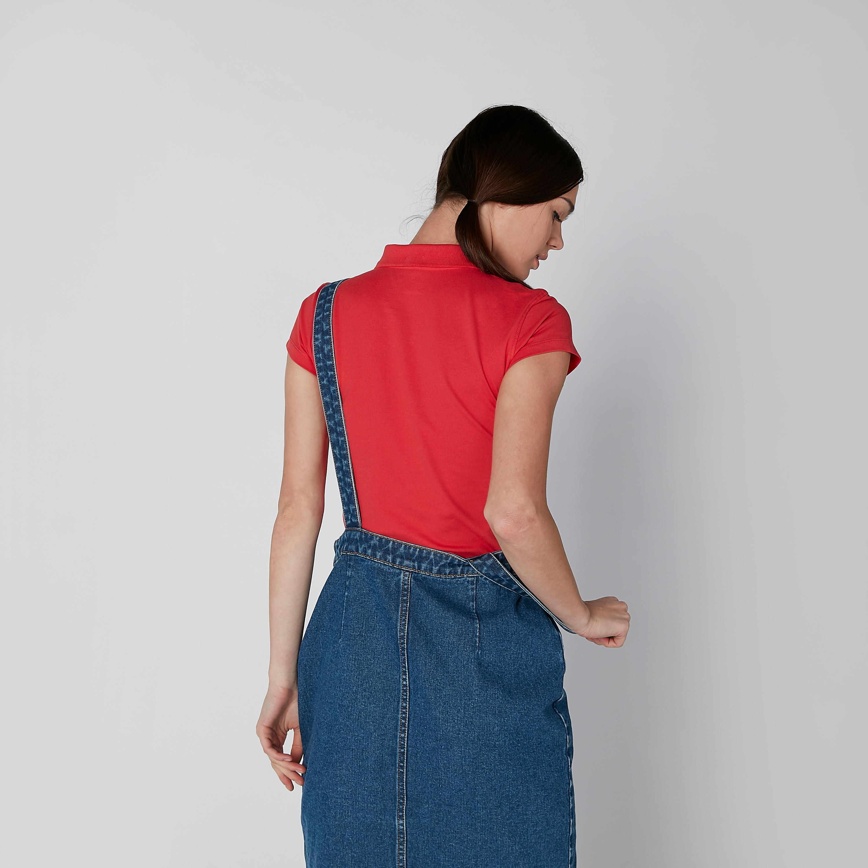 تيشيرت سادة بياقة بولو وأكمام قصيرة-women-clothing-tshirts-image-2