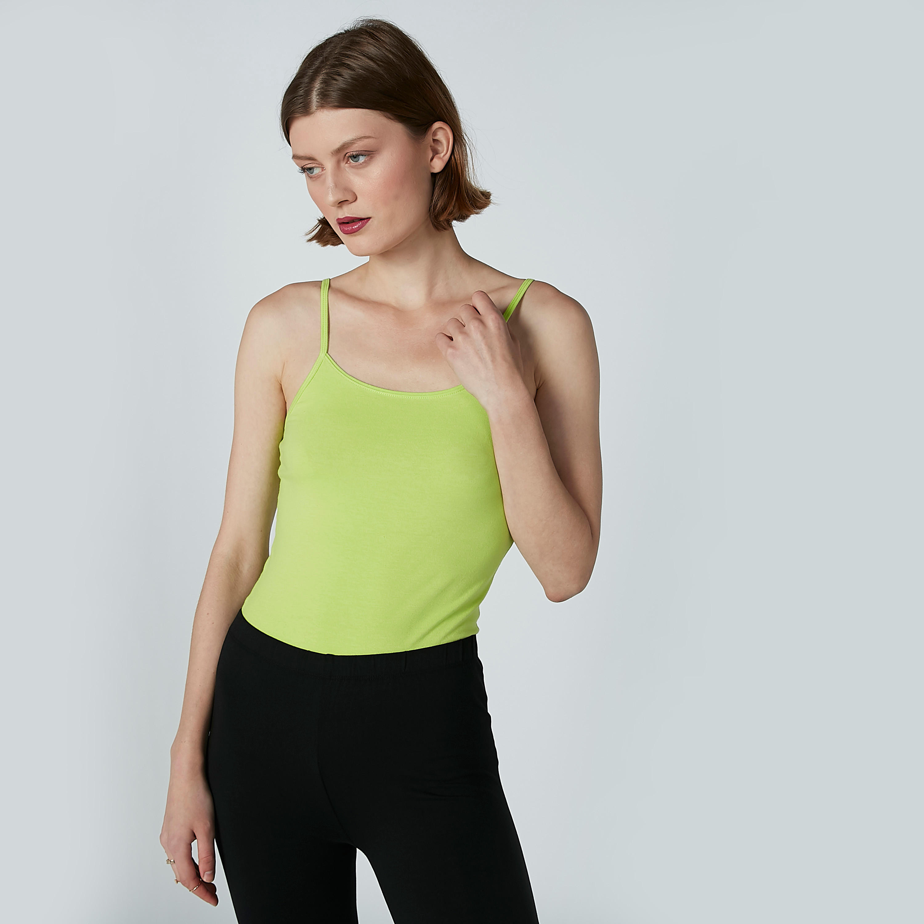 Plain Camisole with Scoop Neck and Spaghetti Straps-women-clothing-tshirts-image-1