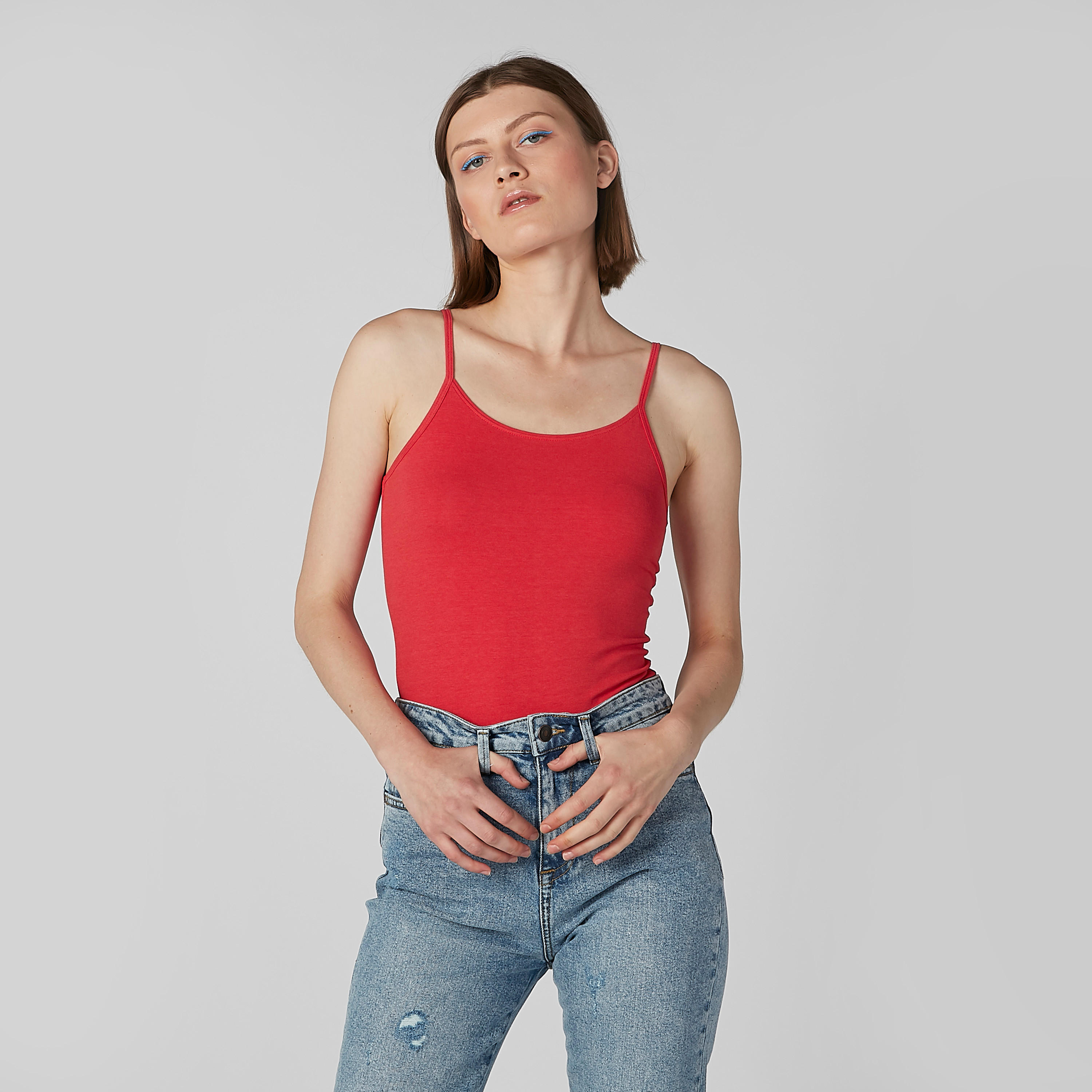 Solid Camisole with Scoop Neck and Spaghetti Straps-women-clothing-tshirts-image-1