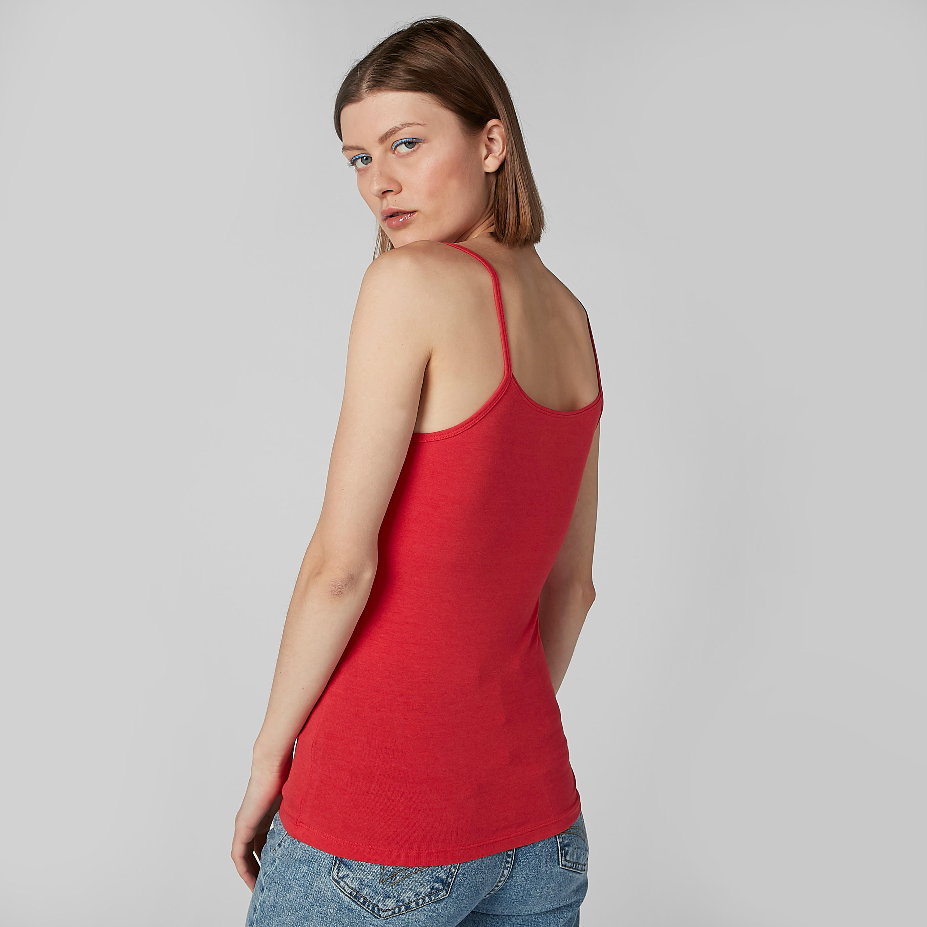 Solid Camisole with Scoop Neck and Spaghetti Straps-women-clothing-tshirts-image-3