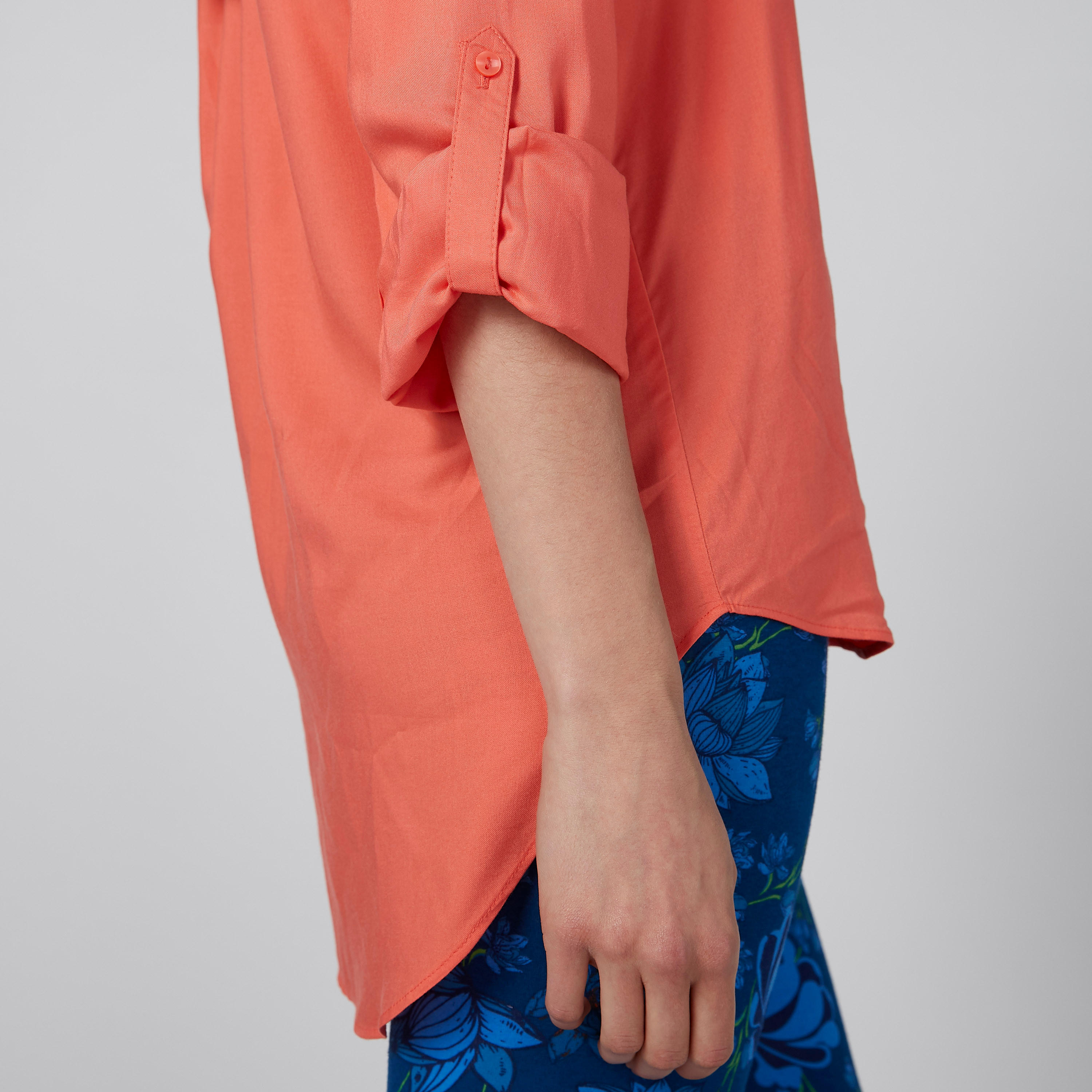 بلوزة سادة بياقة V وأكمام طويلة-women-clothing-shirtsandblouses-blouses-image-5