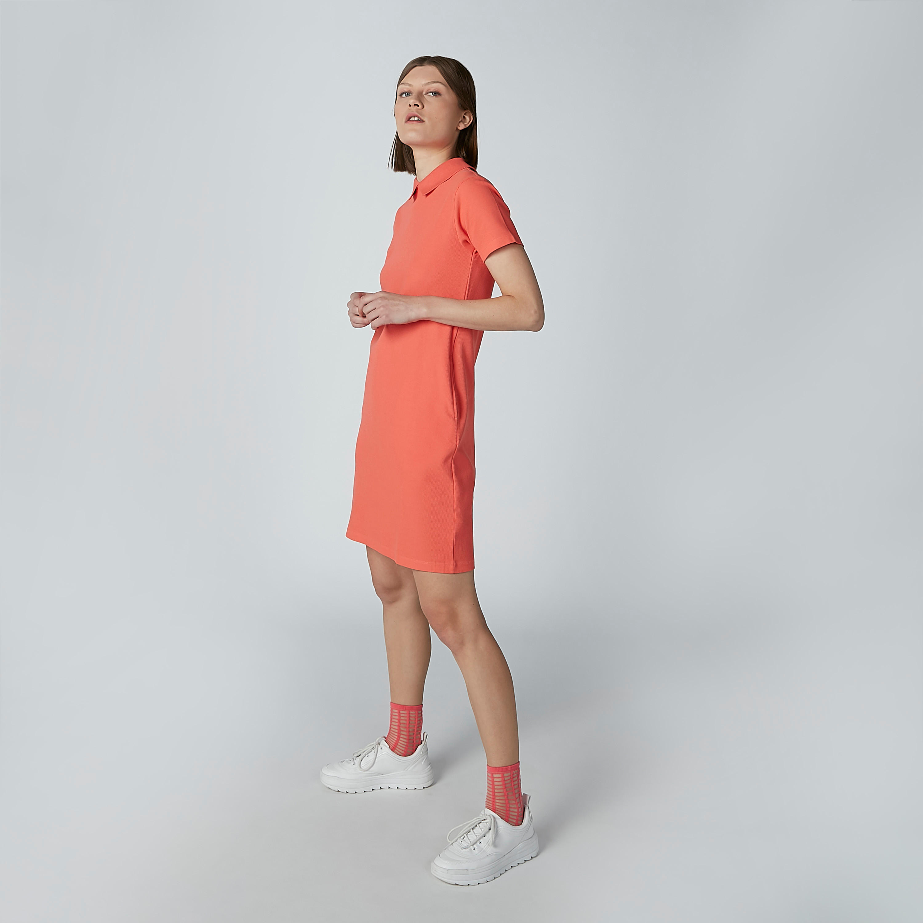 تونيك سادة بأكمام قصيرة وجيوب-women-clothing-shirtsandblouses-blouses-image-1