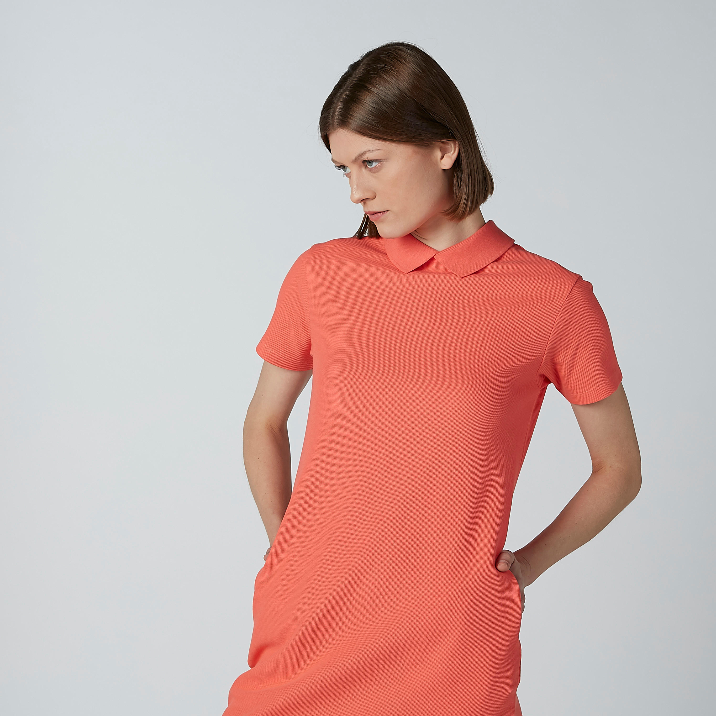 تونيك سادة بأكمام قصيرة وجيوب-women-clothing-shirtsandblouses-blouses-image-2