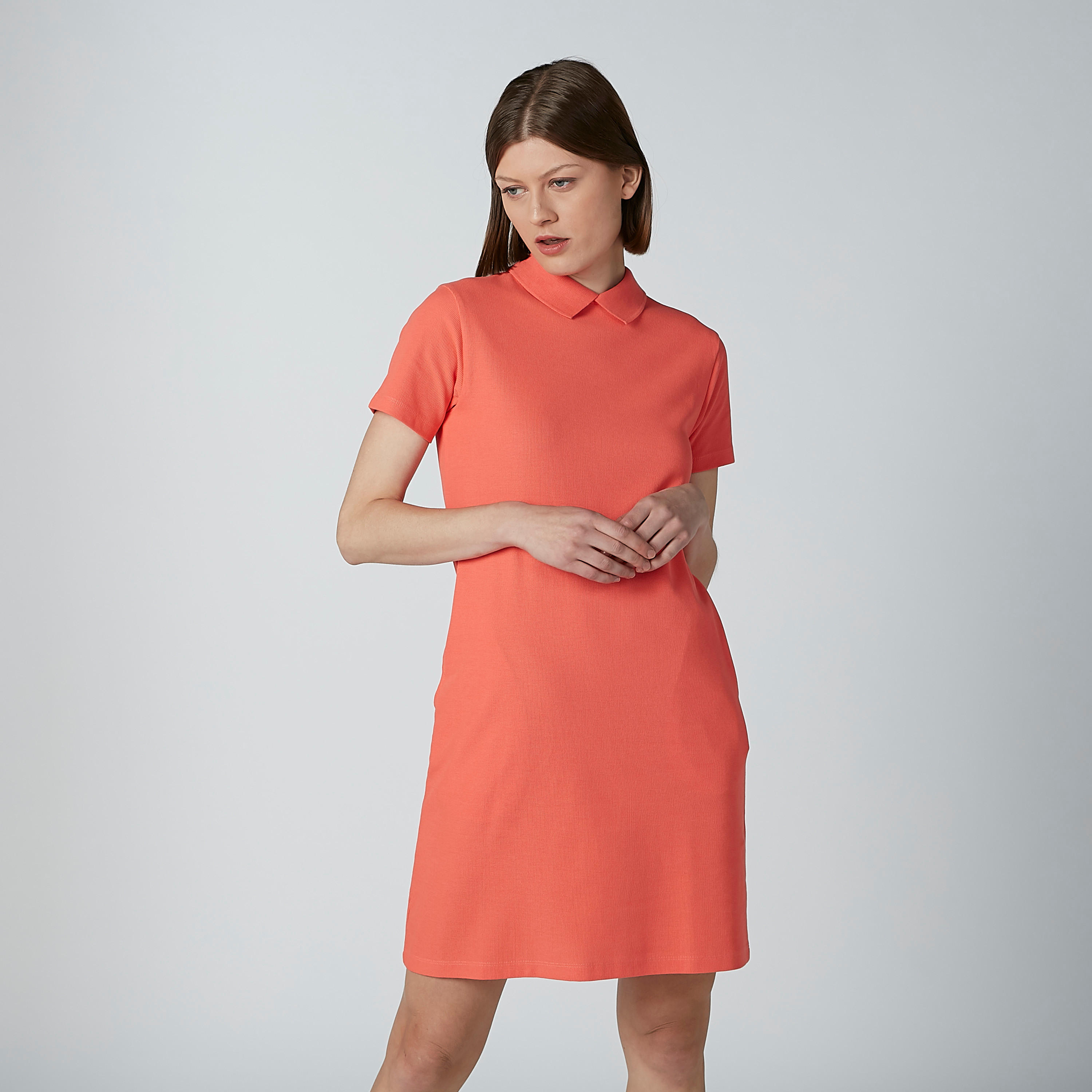 تونيك سادة بأكمام قصيرة وجيوب-women-clothing-shirtsandblouses-blouses-image-4