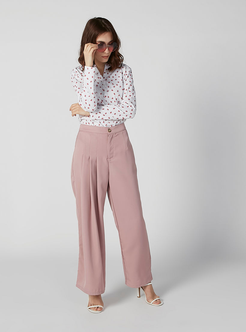 بلوزة مستدامة سليم بياقة V وأكمام طويلة -women-clothing-shirtsandblouses-blouses-image-3