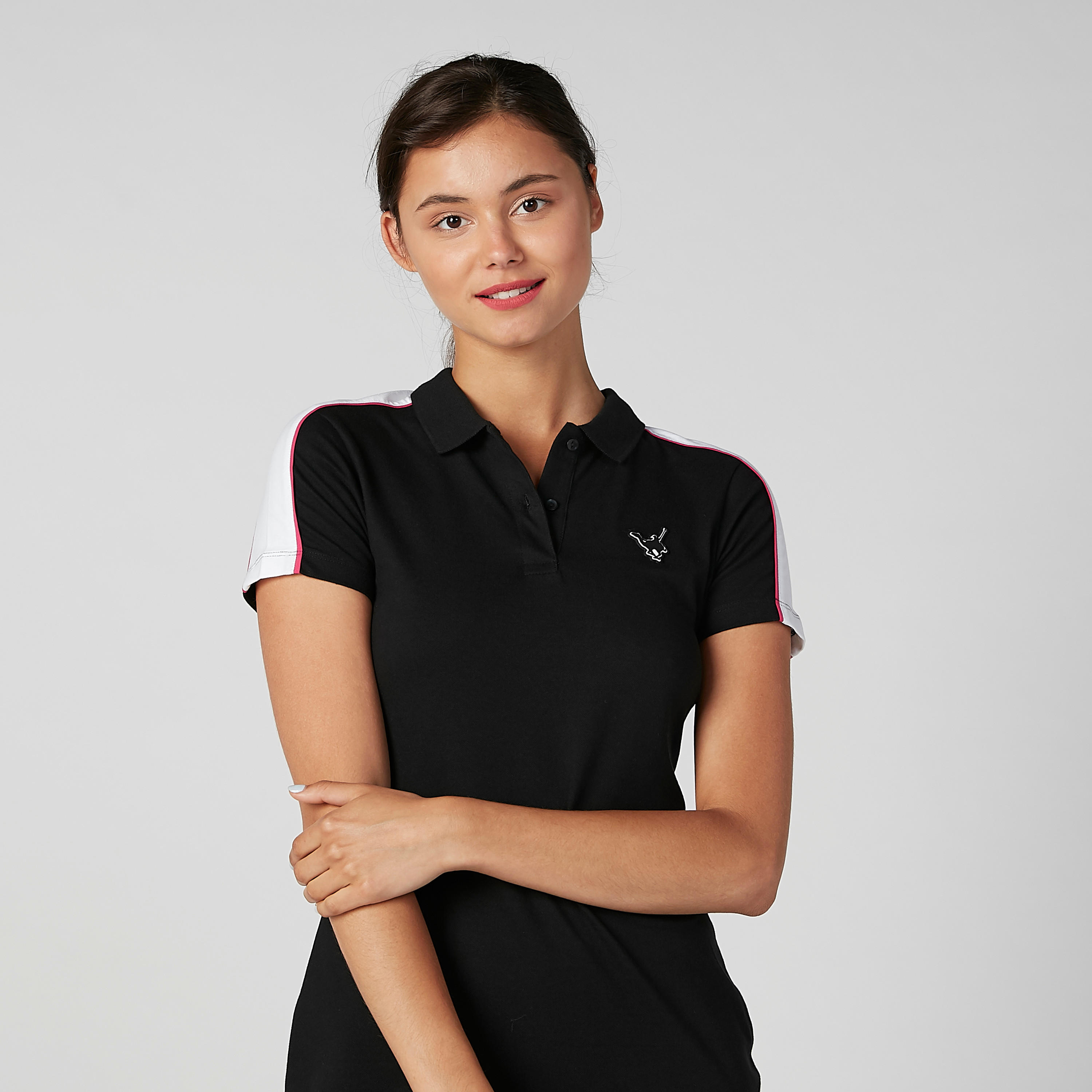 فستان تيشيرت مستدام بولو سادة بأكمام قصيرة-women-clothing-dresses-image-2