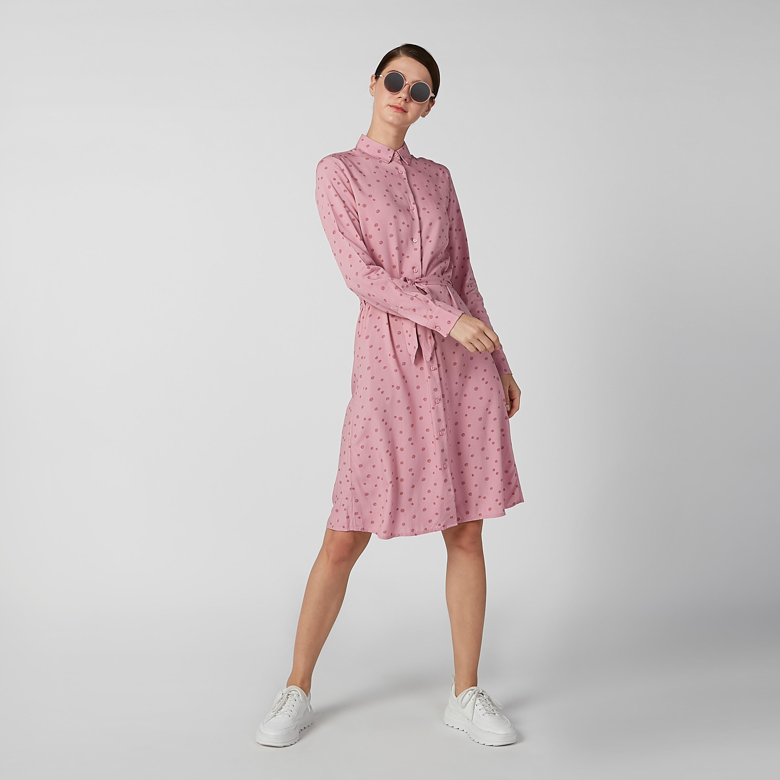 فستان قميص مستدام بأكمام طويلة وأربطة وطبعات-women-clothing-dresses-image-5