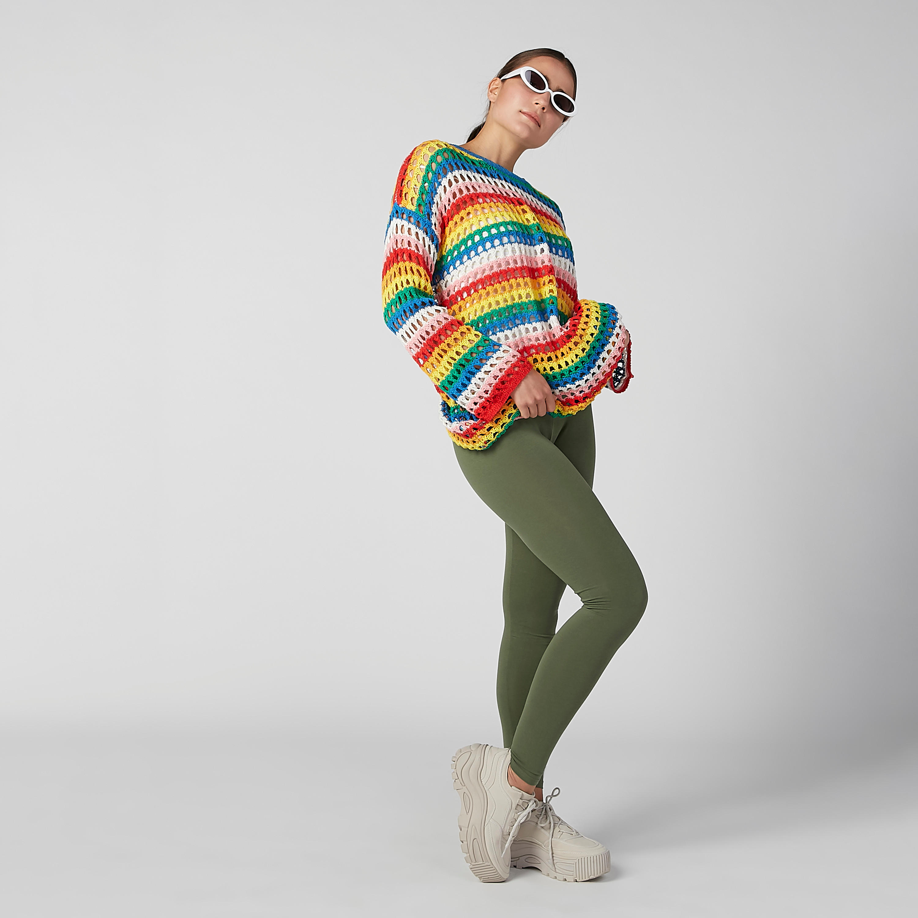 بنطال ليقنز سادة طويل بخصر مطاطي-women-clothing-bottoms-leggings-image-4