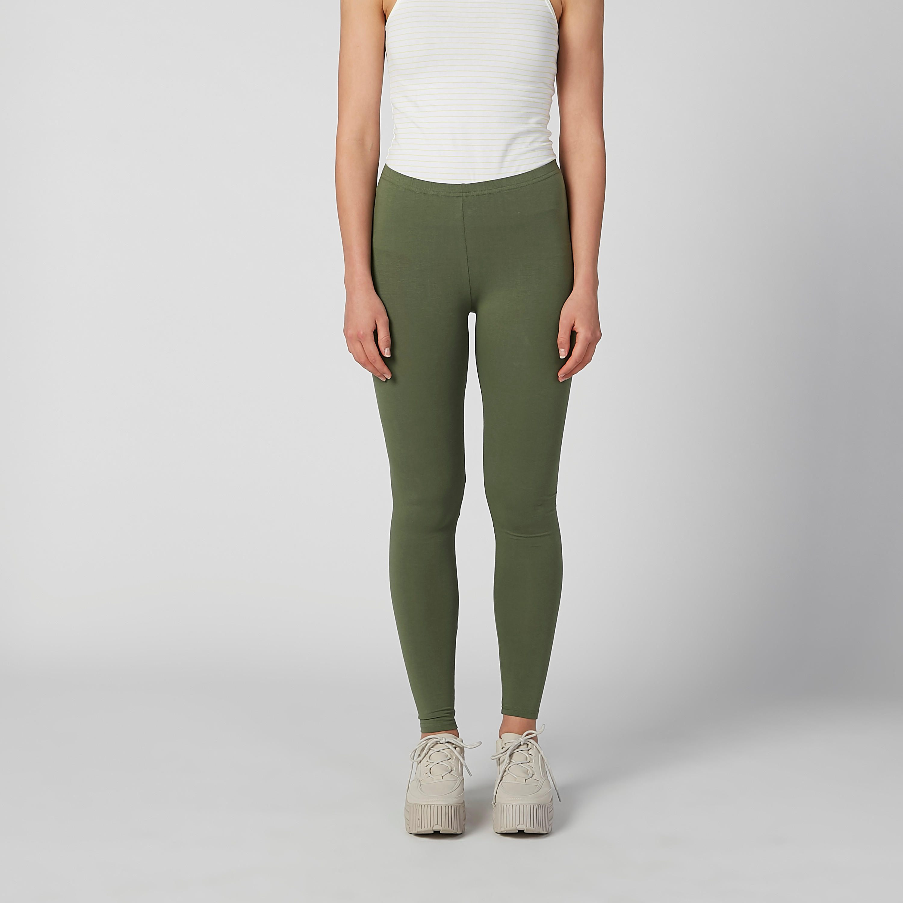 بنطال ليقنز سادة طويل بخصر مطاطي-women-clothing-bottoms-leggings-image-3