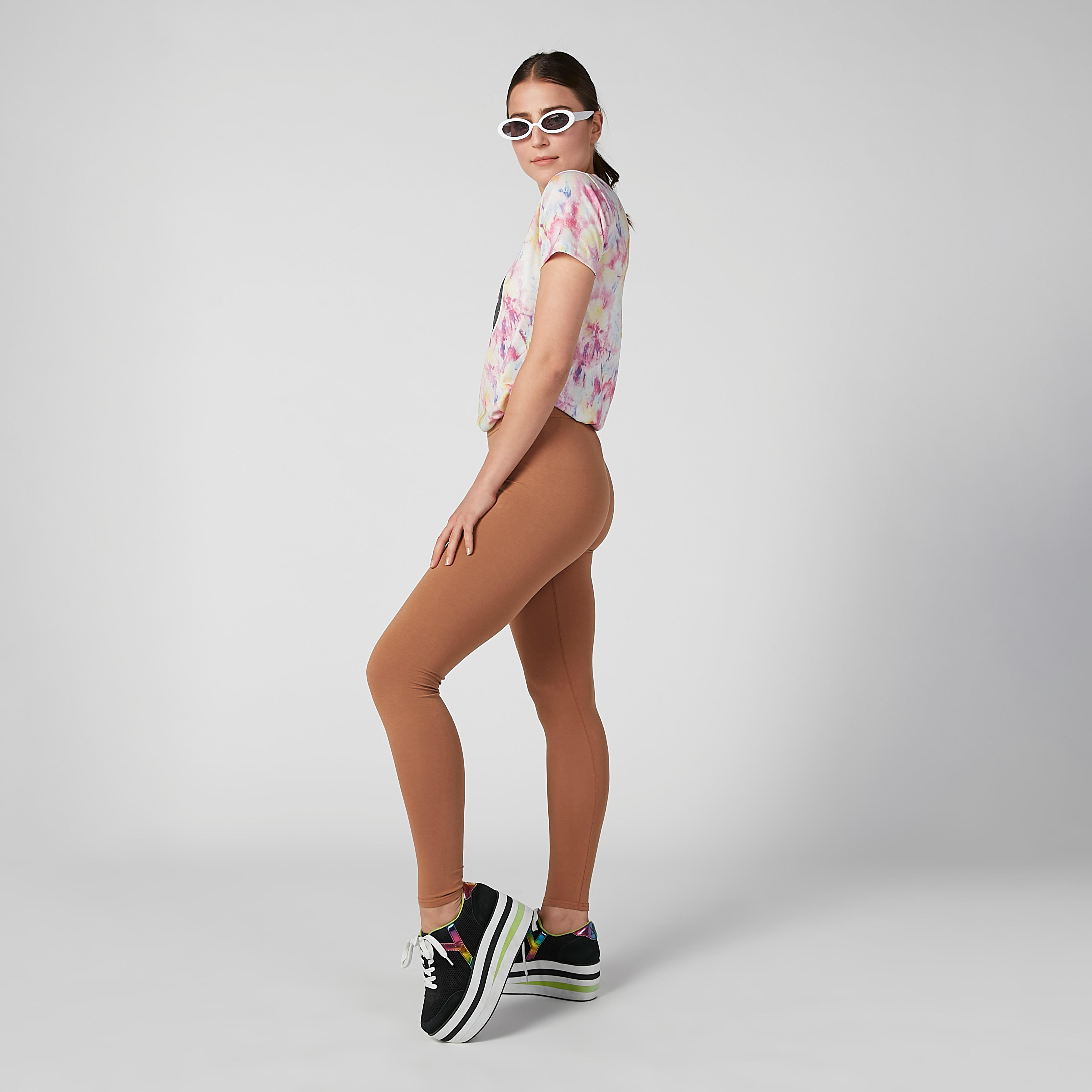 بنطال ليقنز سادة طويل بخصر مطاطي-women-clothing-bottoms-leggings-image-4
