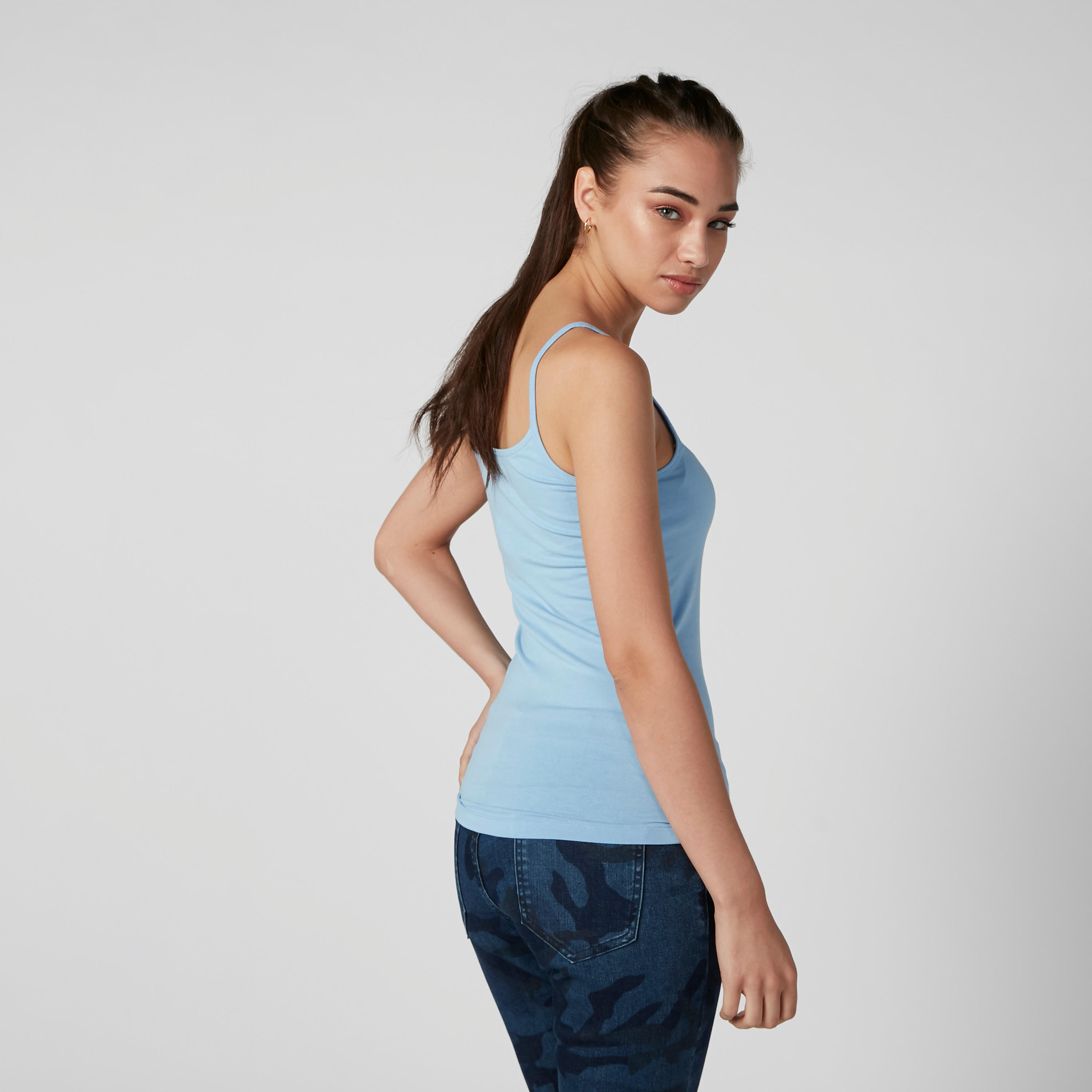 Plain Camisole with Scoop Neck and Spaghetti Straps-women-clothing-tshirts-image-3
