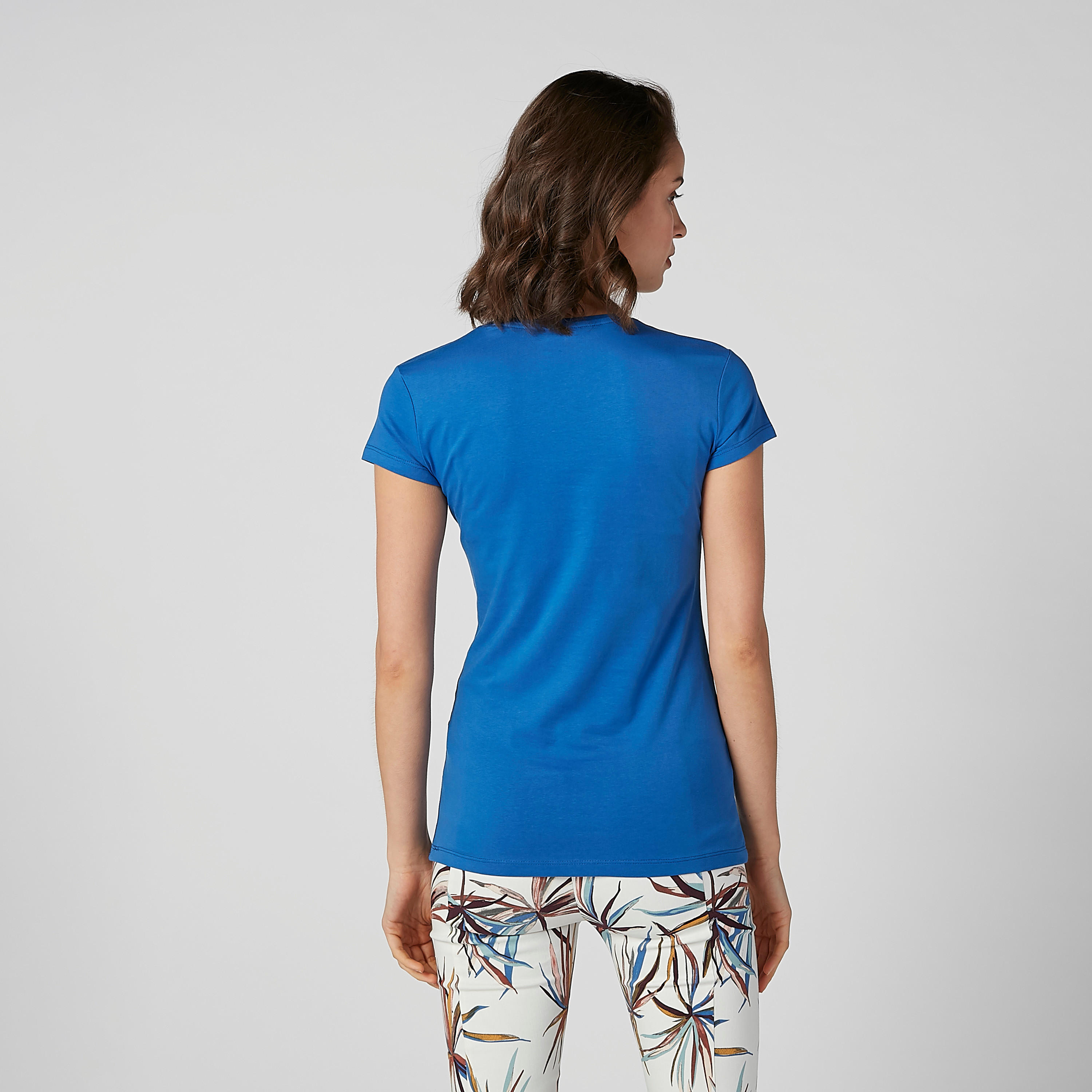 Solid Round Neck T-shirt with Cap Sleeves-women-clothing-tshirts-image-4