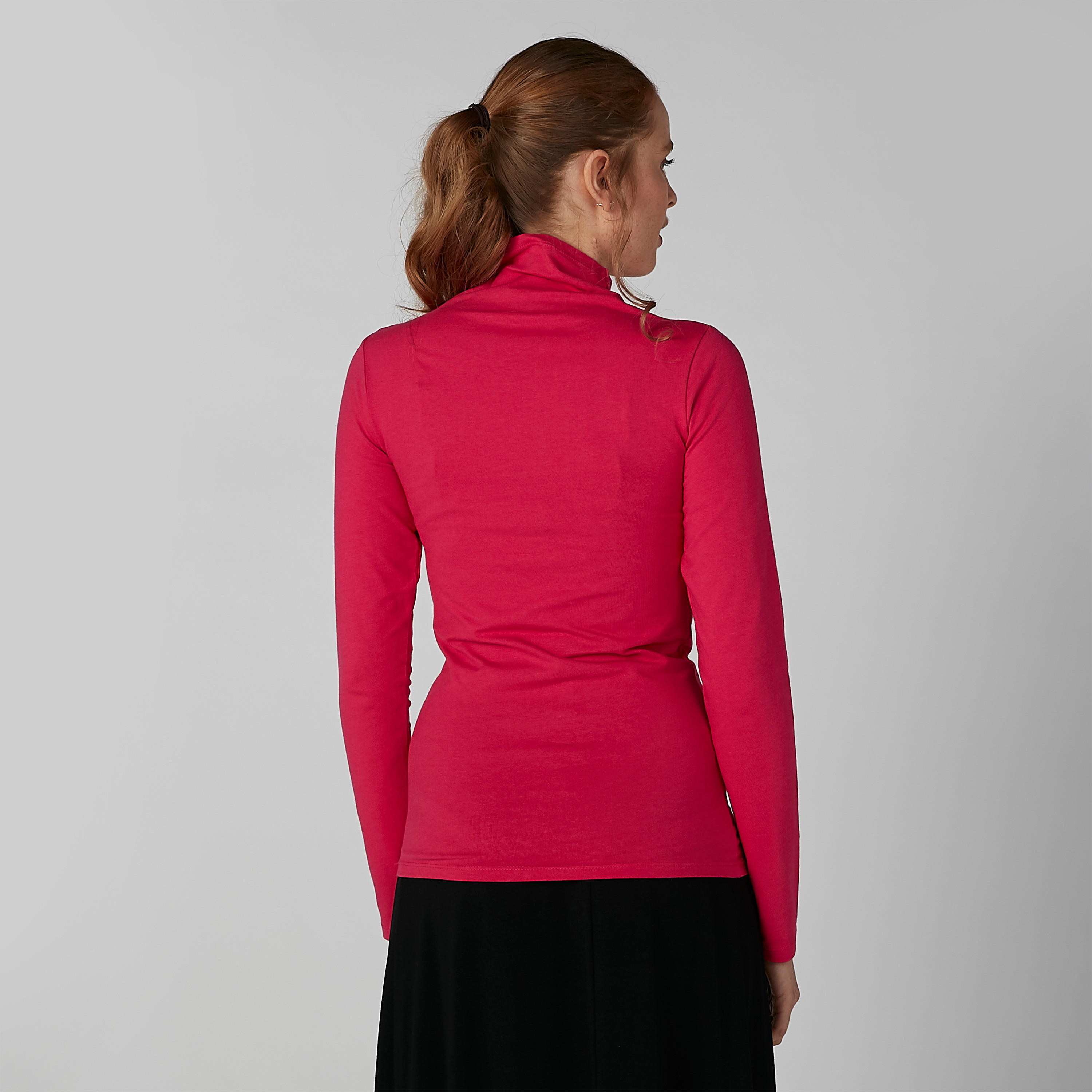 Plain Top with Turtle Neck and Long Sleeves-women-clothing-shirtsandblouses-blouses-image-3