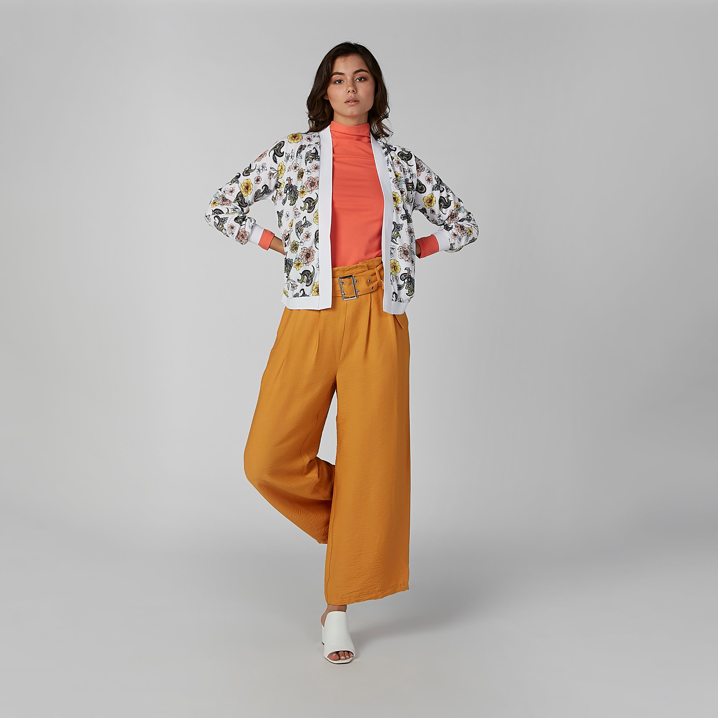Plain Top with High Neck and Long Sleeves-women-clothing-shirtsandblouses-blouses-image-2