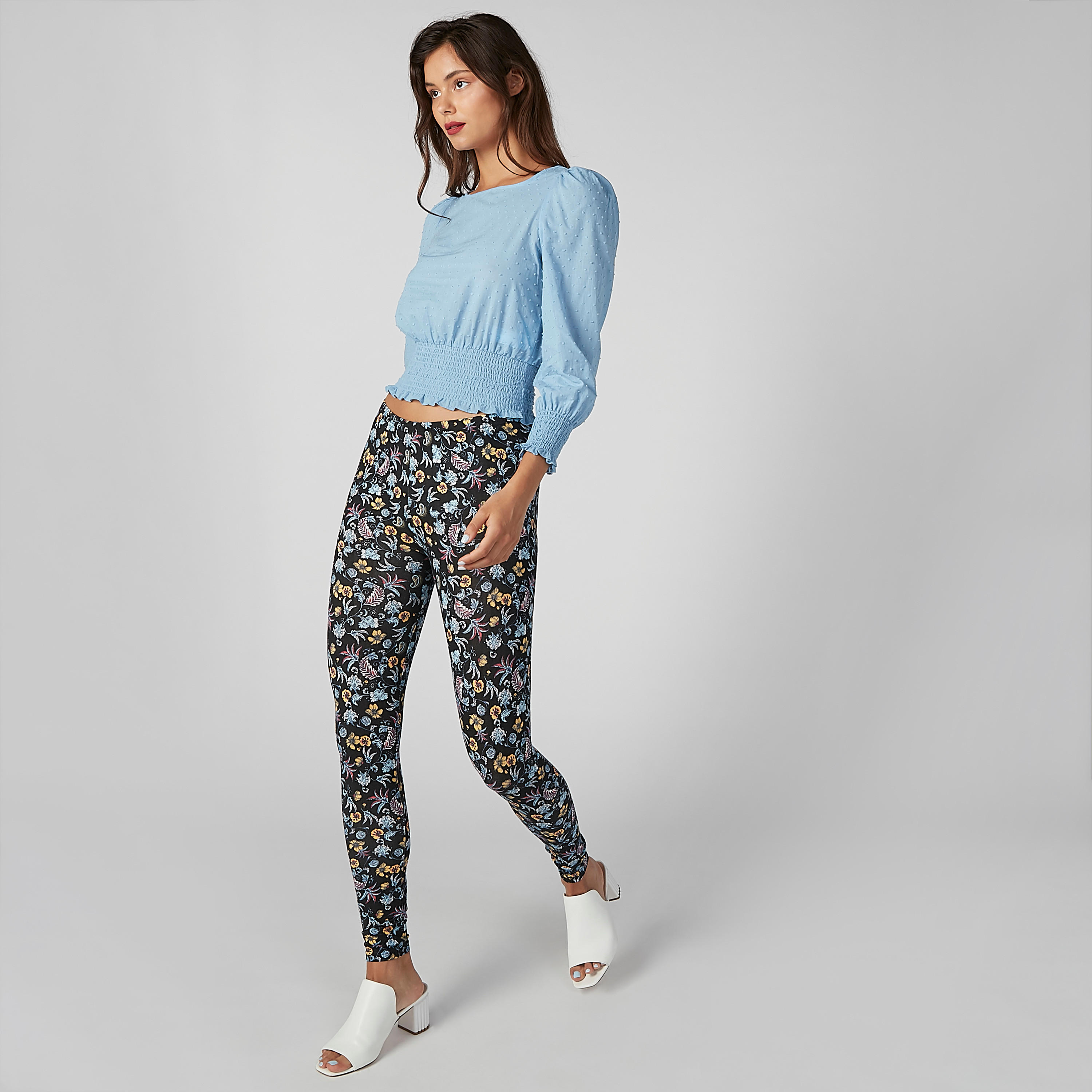 بنطال ليقنز طويل محبوك بطبعات زهرية-women-clothing-bottoms-leggings-image-2