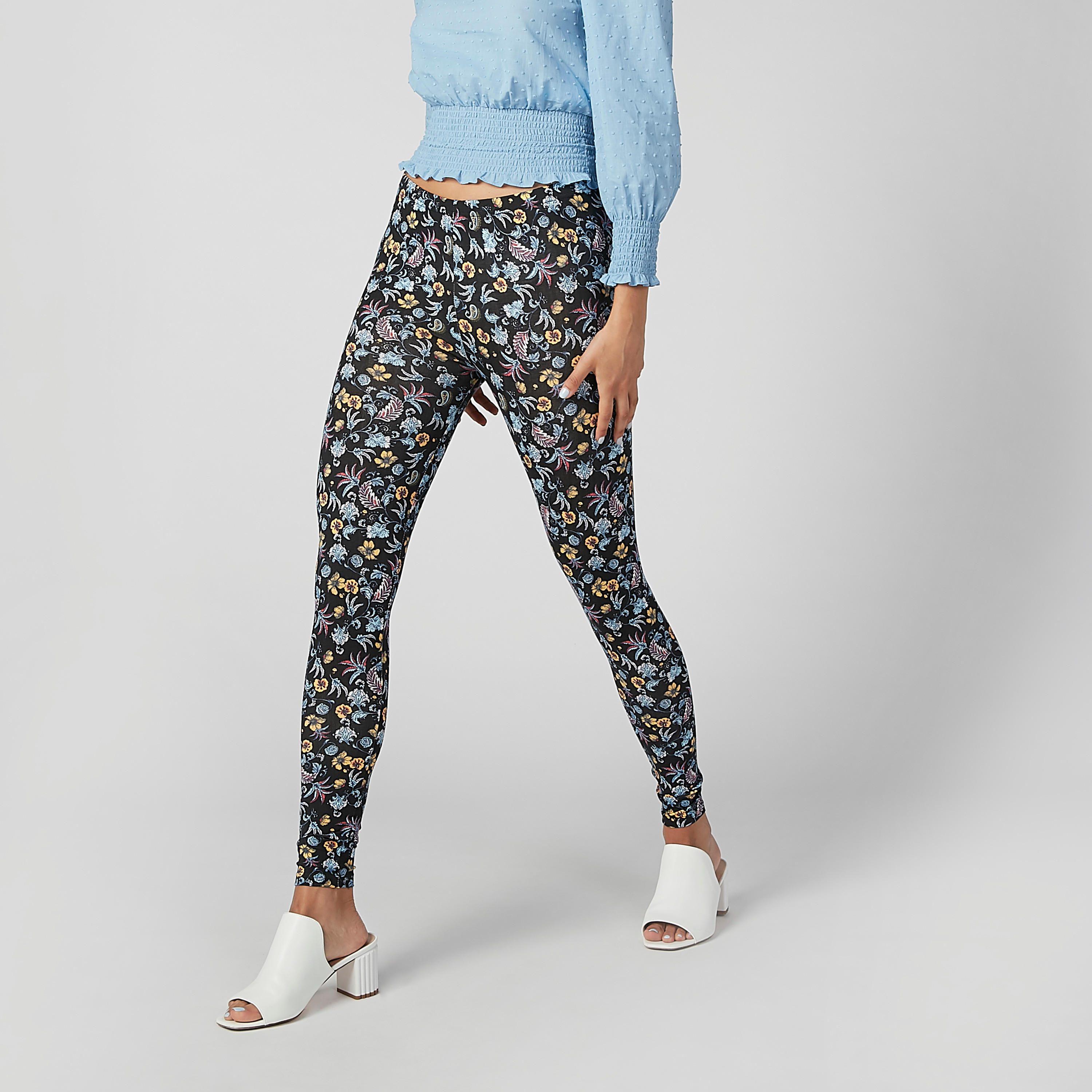 بنطال ليقنز طويل محبوك بطبعات زهرية-women-clothing-bottoms-leggings-image-3