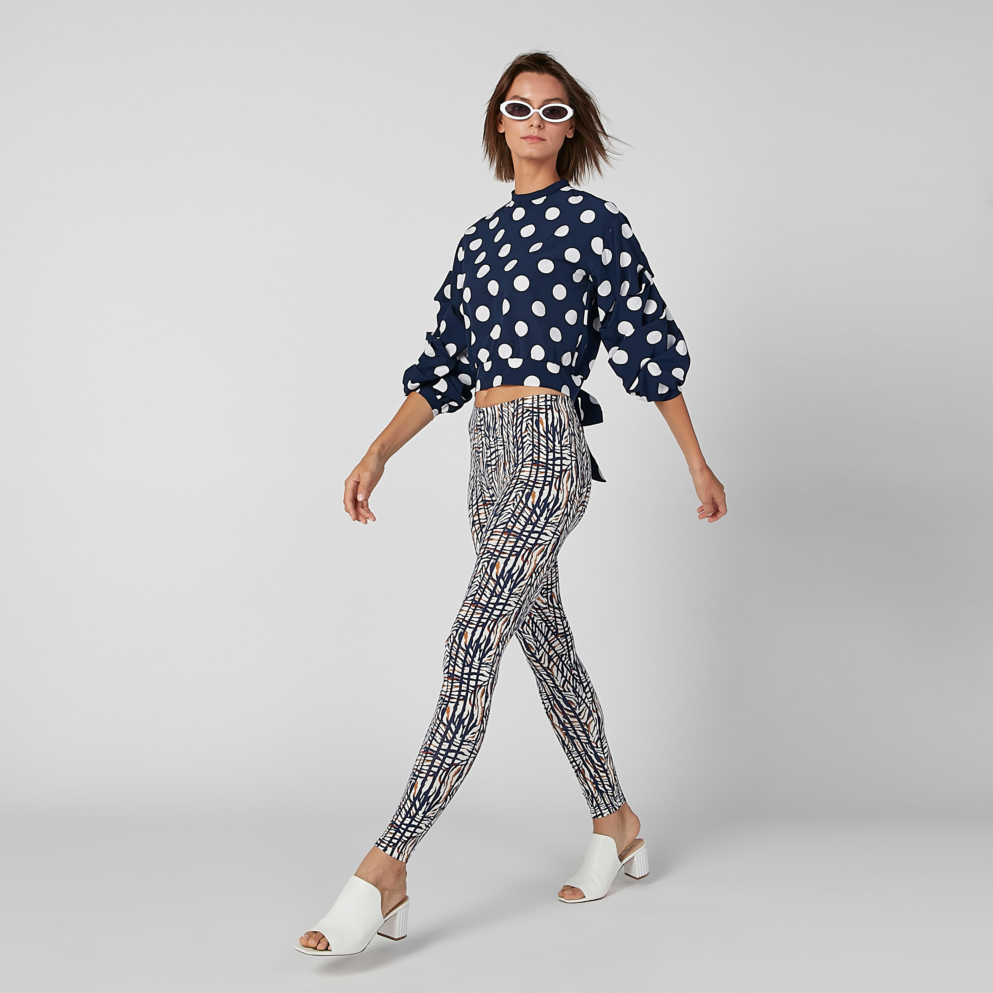 Printed Leggings with Elasticised Waistband-women-clothing-bottoms-leggings-image-1