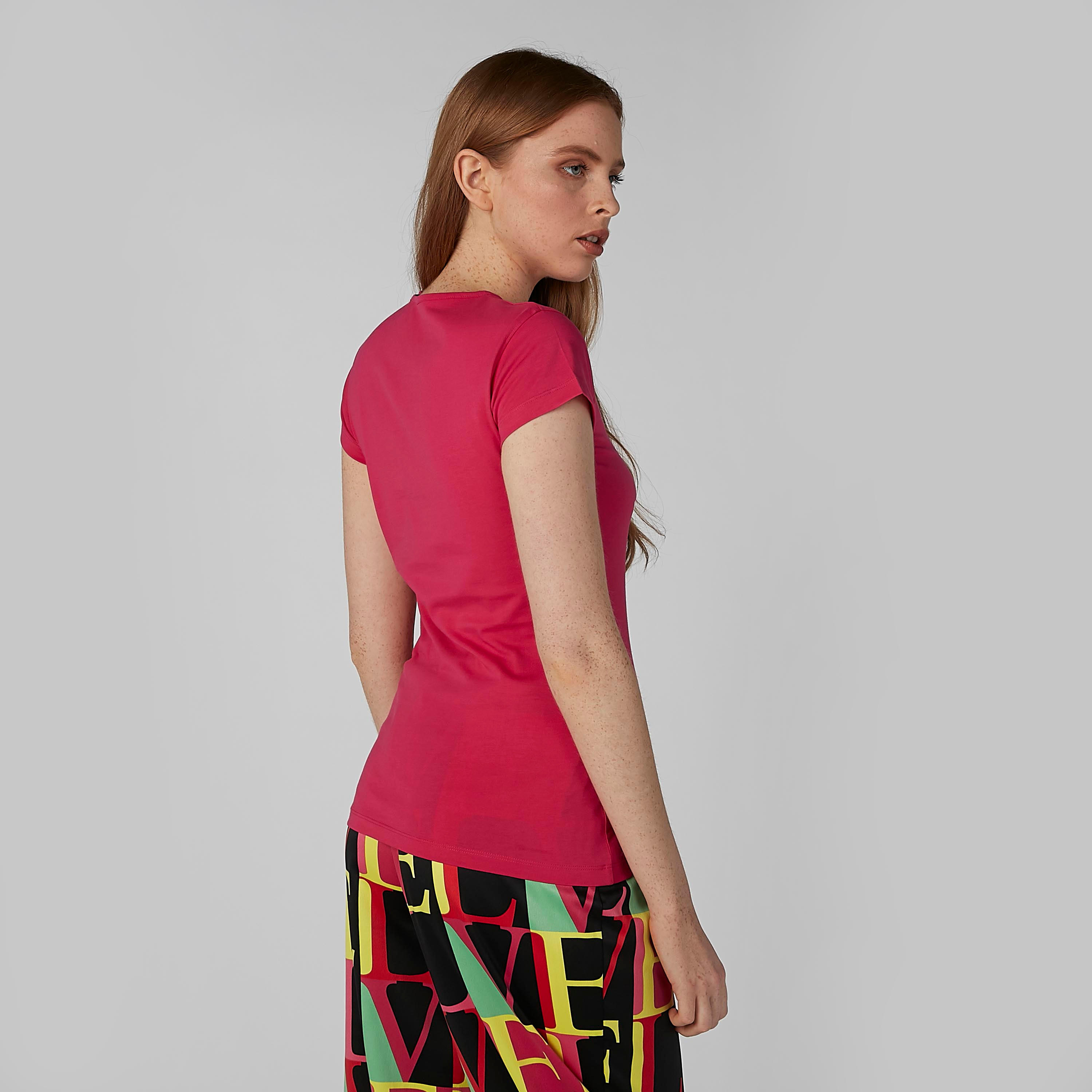Printed T-shirt in Slim-Fit with Cap Sleeves-women-clothing-tshirts-image-3