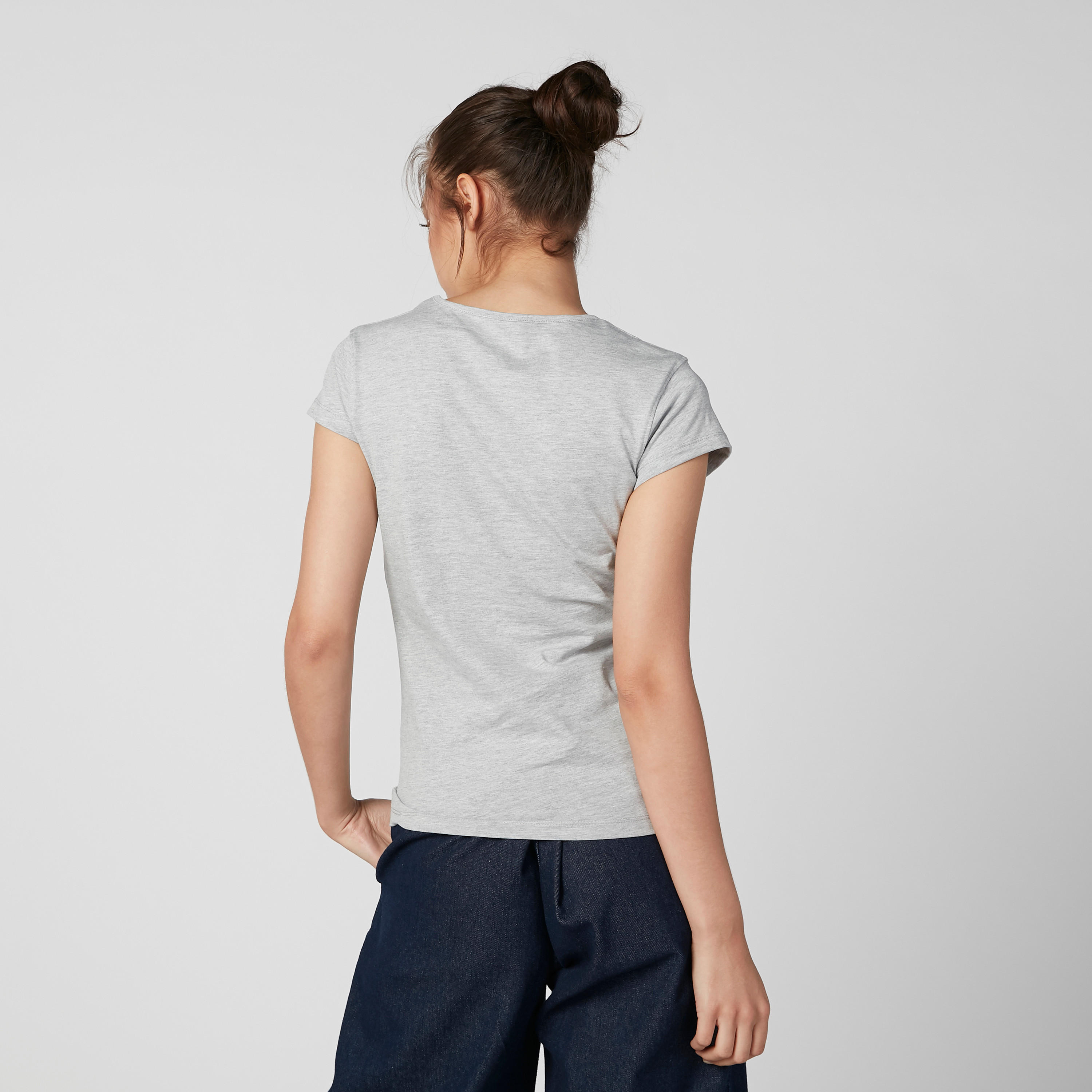 تيشيرت بقصّة سليم وياقة مستديرة وأكمام كاب وطبعات-women-clothing-tshirts-image-4