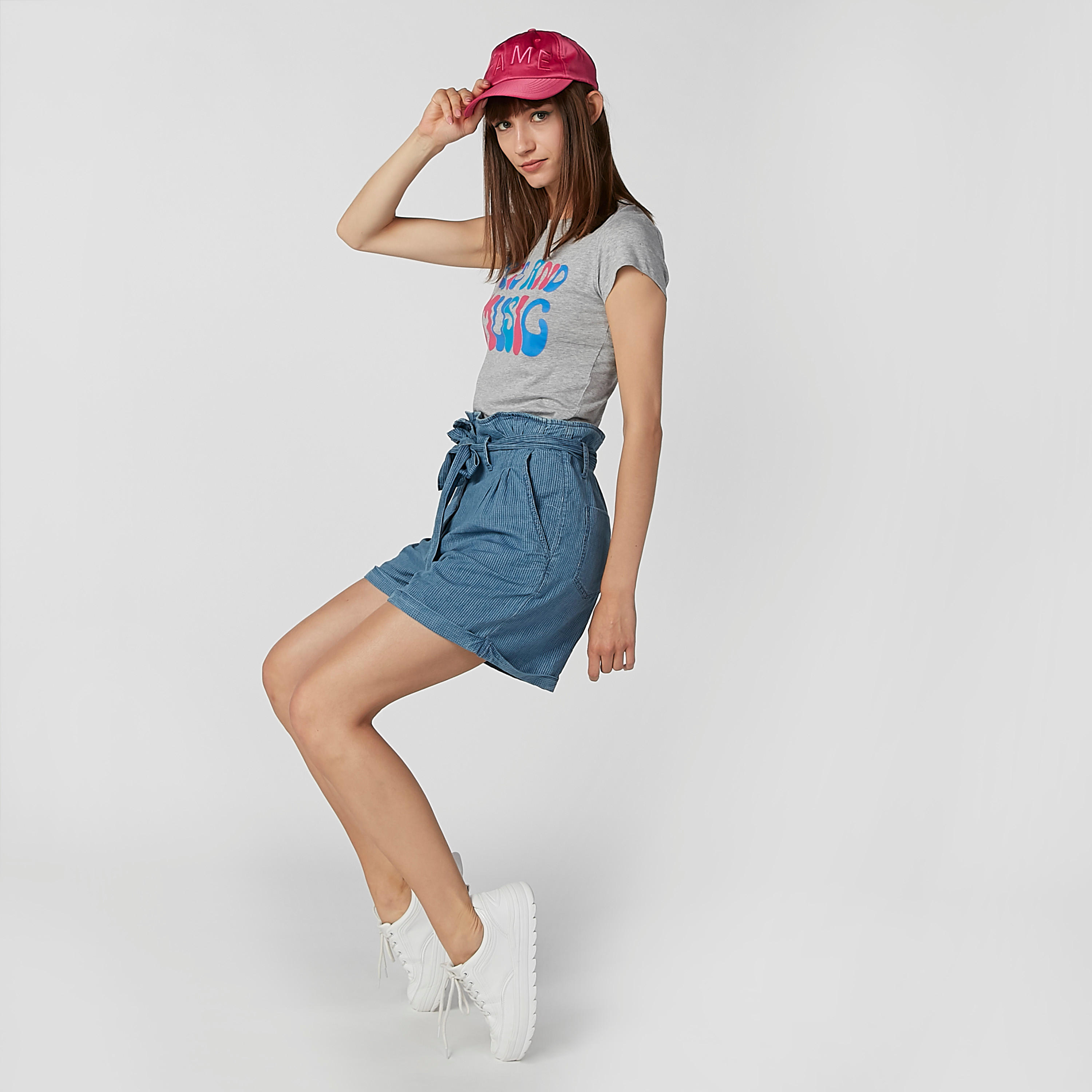 تيشيرت سليم بياقة مستديرة وأكمام قصيرة وطبعات-women-clothing-tshirts-image-1
