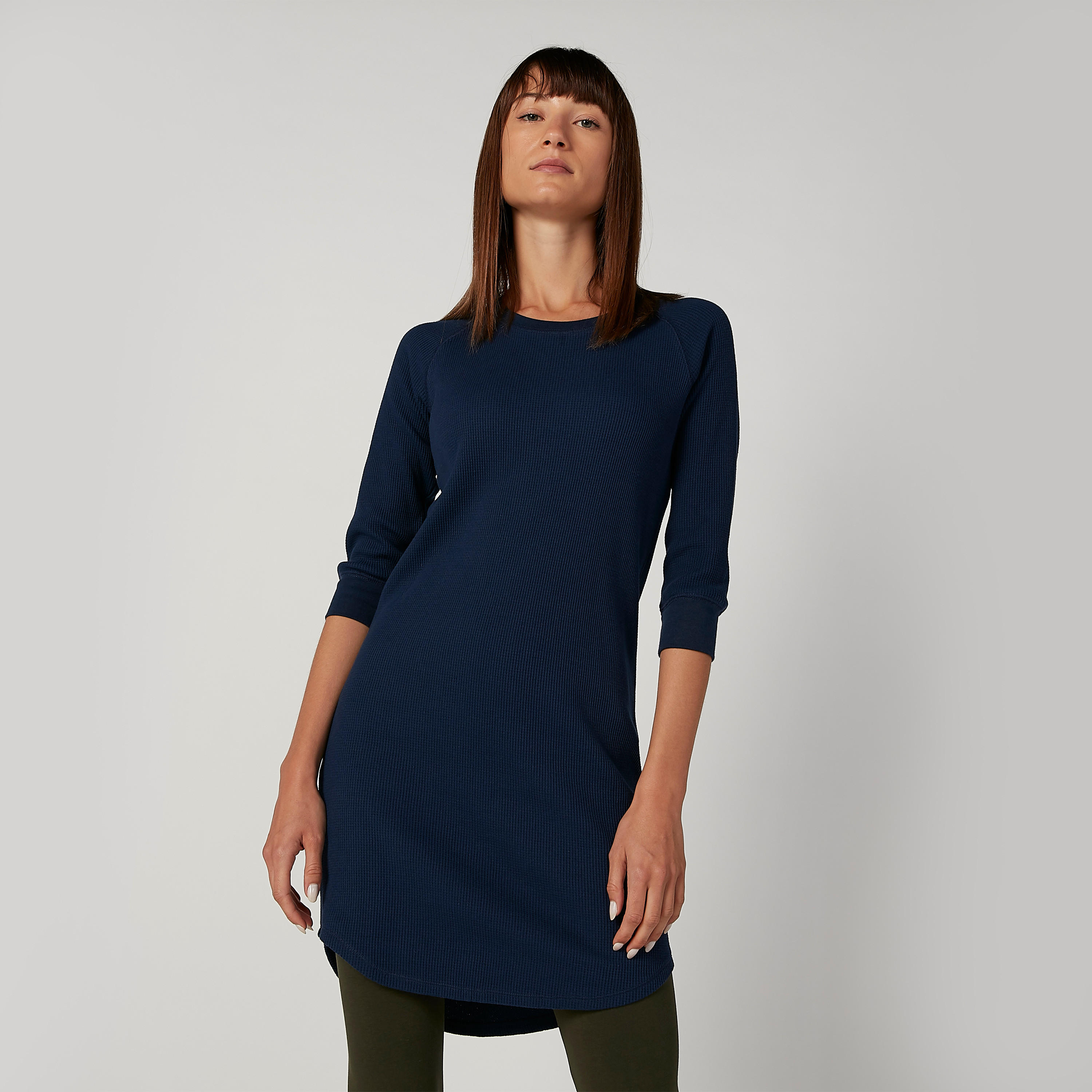 تونيك بارز الملمس بياقة مستديرة وأكمام 3/4-women-clothing-shirtsandblouses-blouses-image-6