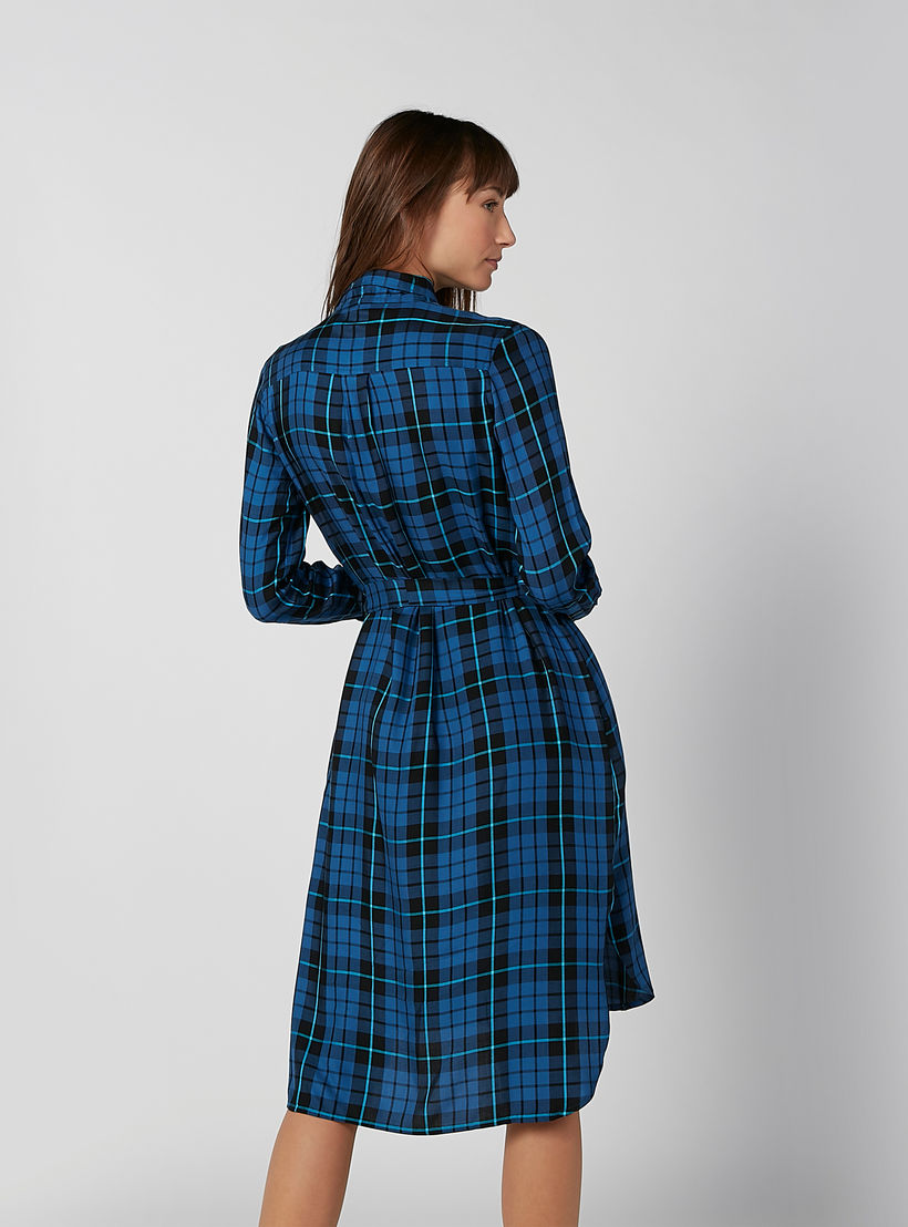 فستان قميص مستدام ميدي كاروهات بأكمام طويلة-women-clothing-dresses-image-4