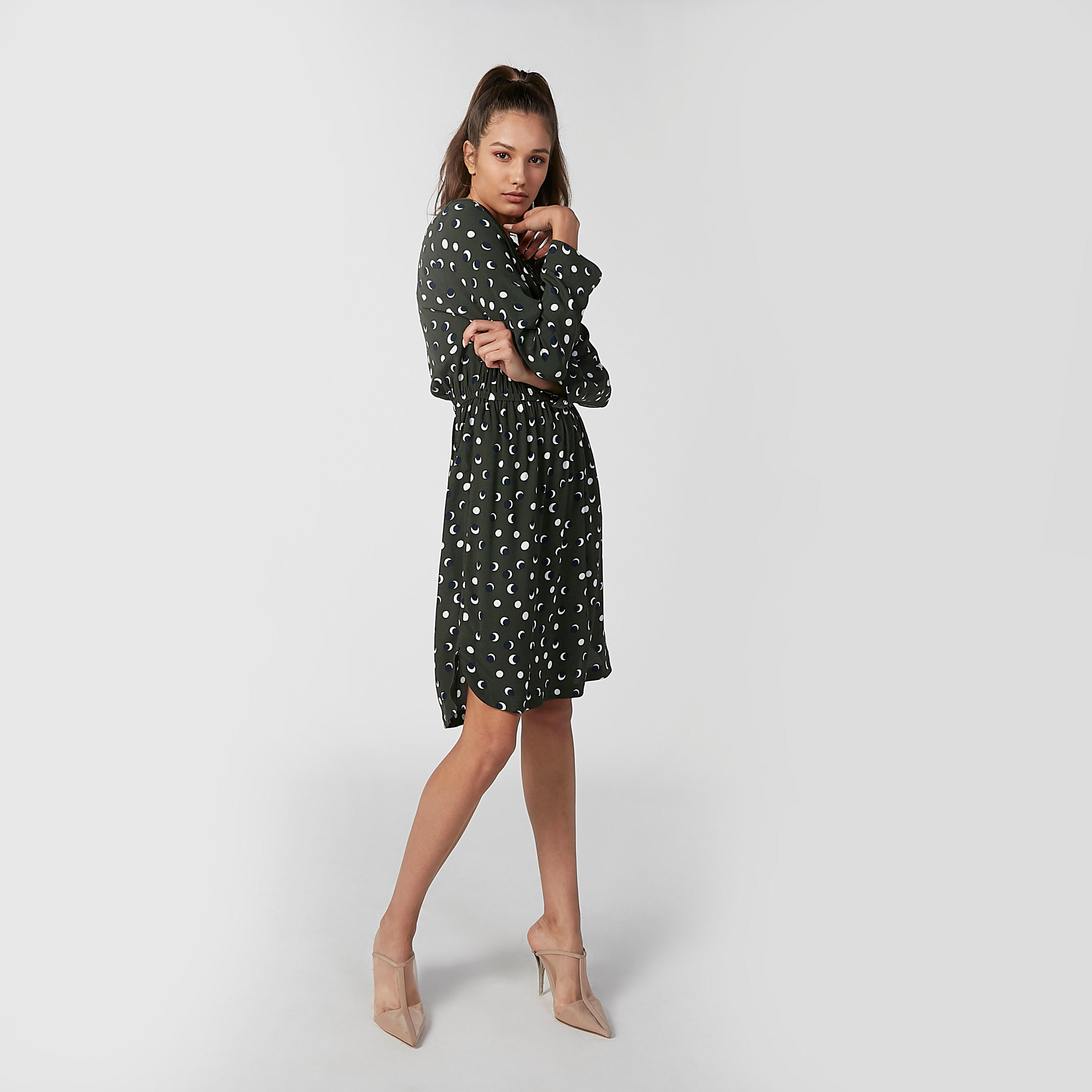 فستان ميدي إيه لاين بياقة مستديرة وأكمام طويلة وطبعات-women-clothing-dresses-image-2