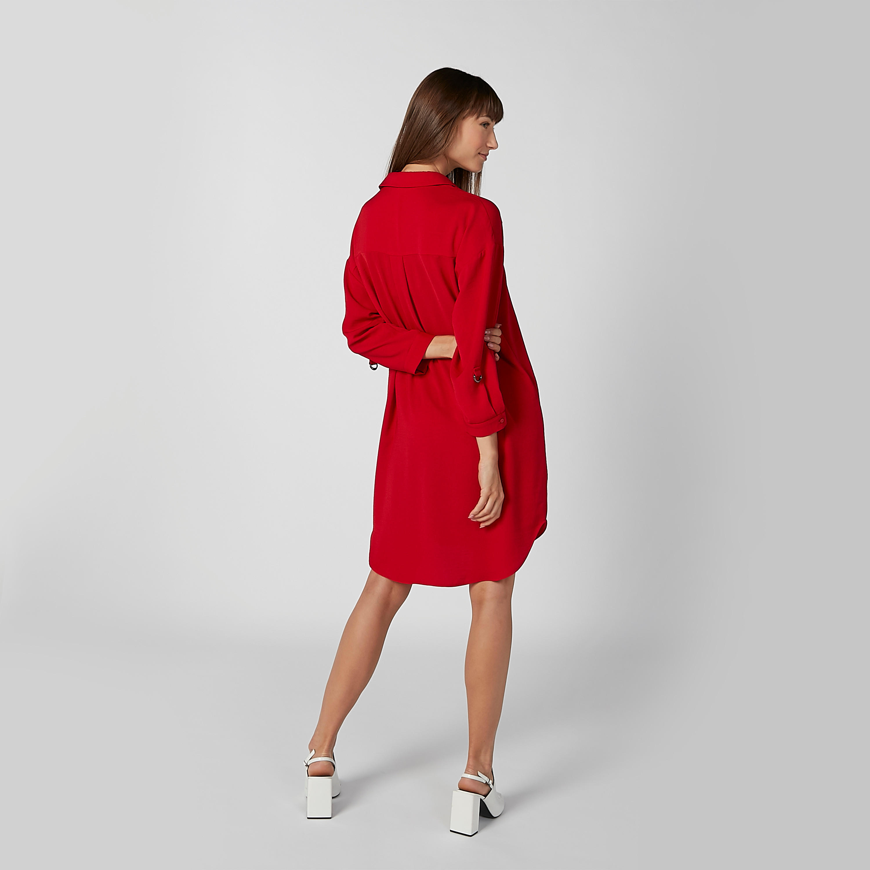فستان سادة بياقة عاديّة وأكمام طويلة-women-clothing-dresses-image-4