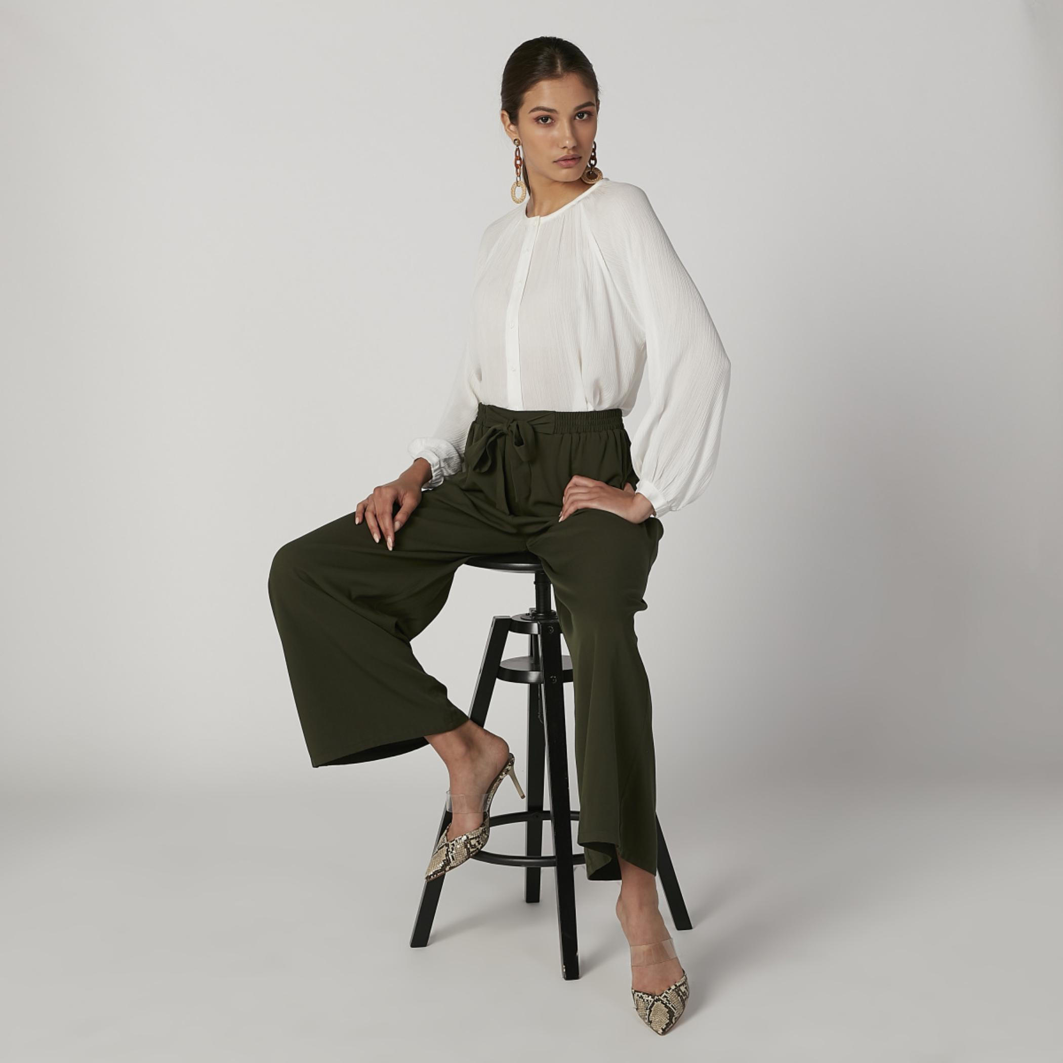 Plain Shirt with Round Neck and Long Sleeves-women-clothing-shirtsandblouses-shirts-image-4