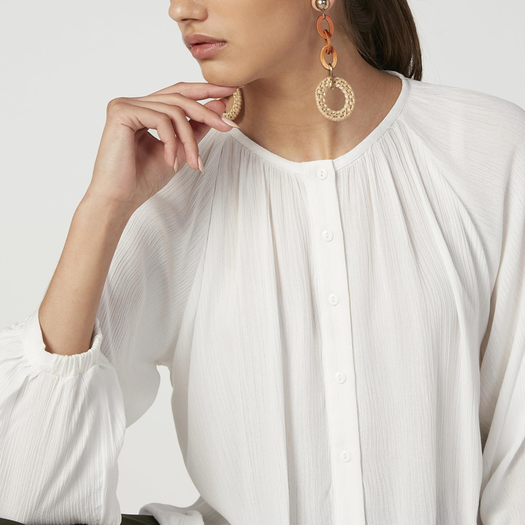 Plain Shirt with Round Neck and Long Sleeves-women-clothing-shirtsandblouses-shirts-image-5