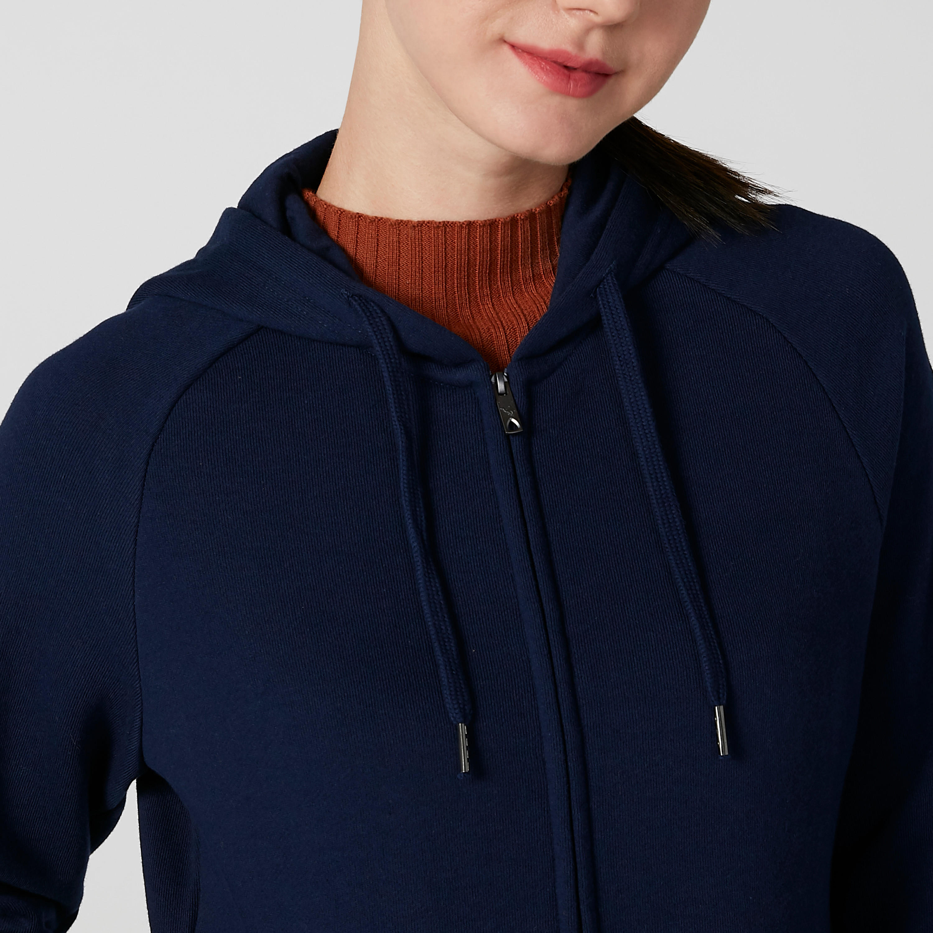 جاكيت مستدام سادة بقبّعة وأكمام طويلة -women-winterwear-coatsandjackets-jackets-image-3
