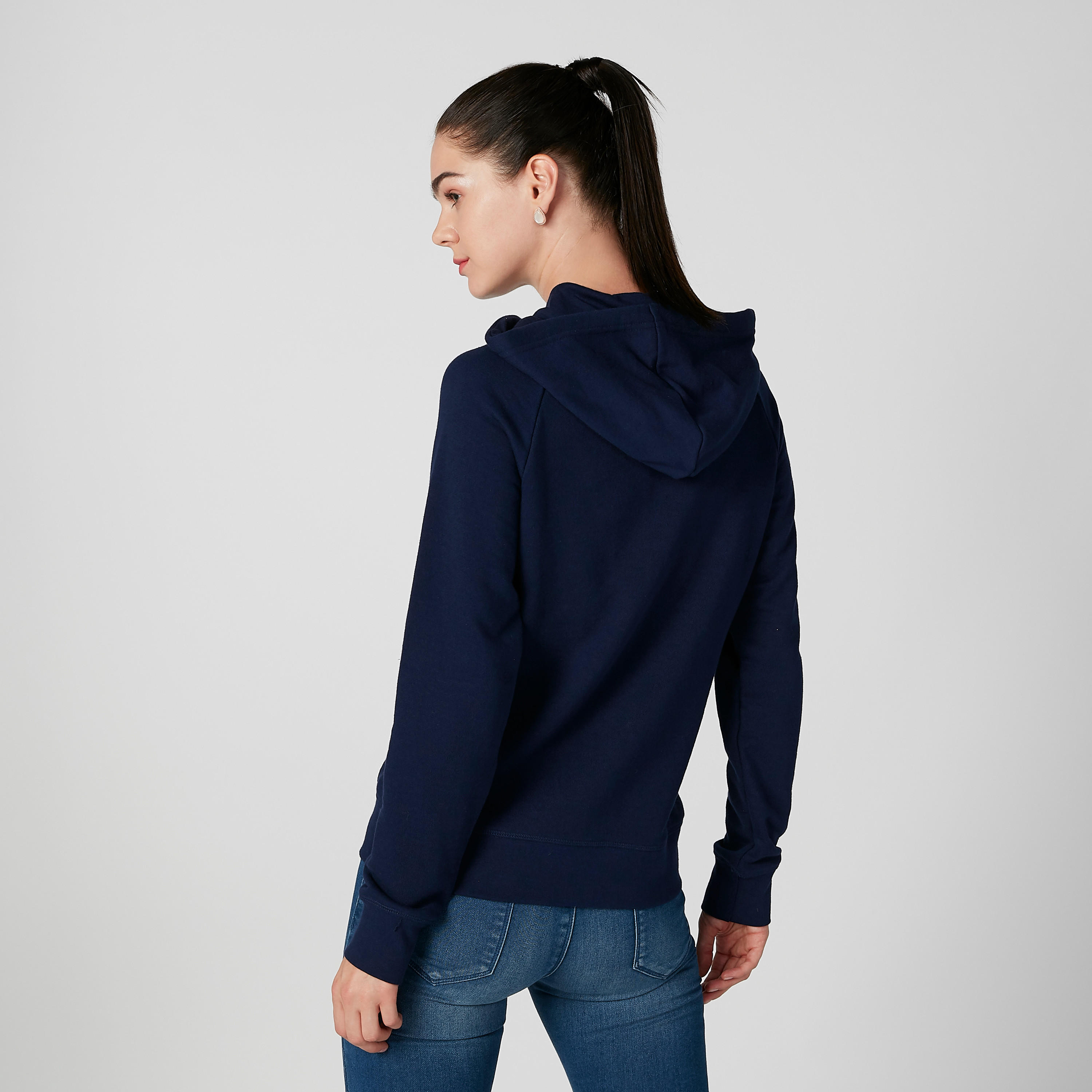 جاكيت مستدام سادة بقبّعة وأكمام طويلة -women-winterwear-coatsandjackets-jackets-image-4