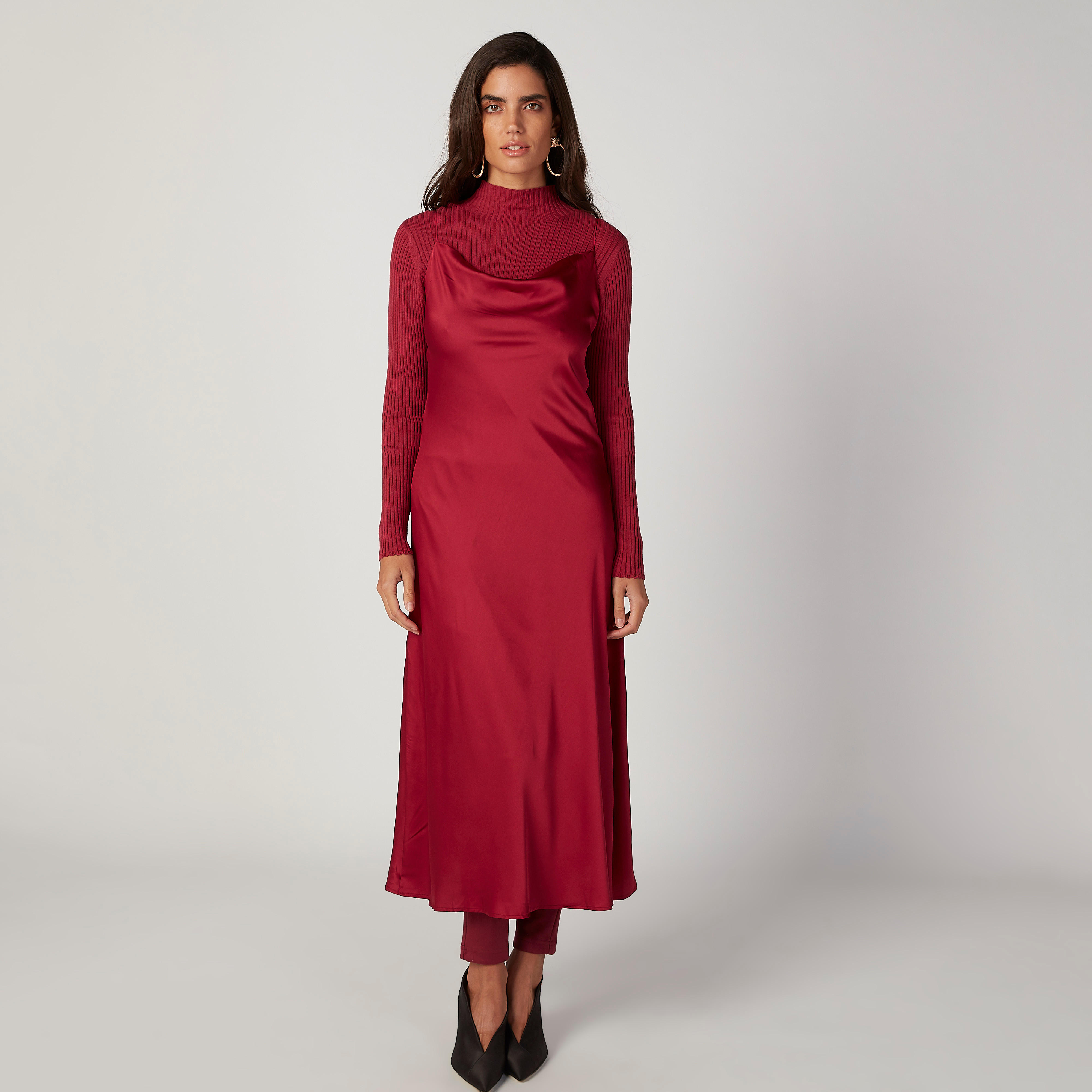 كنزة بارزة الملمس بياقة عالية وأكمام طويلة-women-clothing-cardigansandjumpers-jumpers-image-2