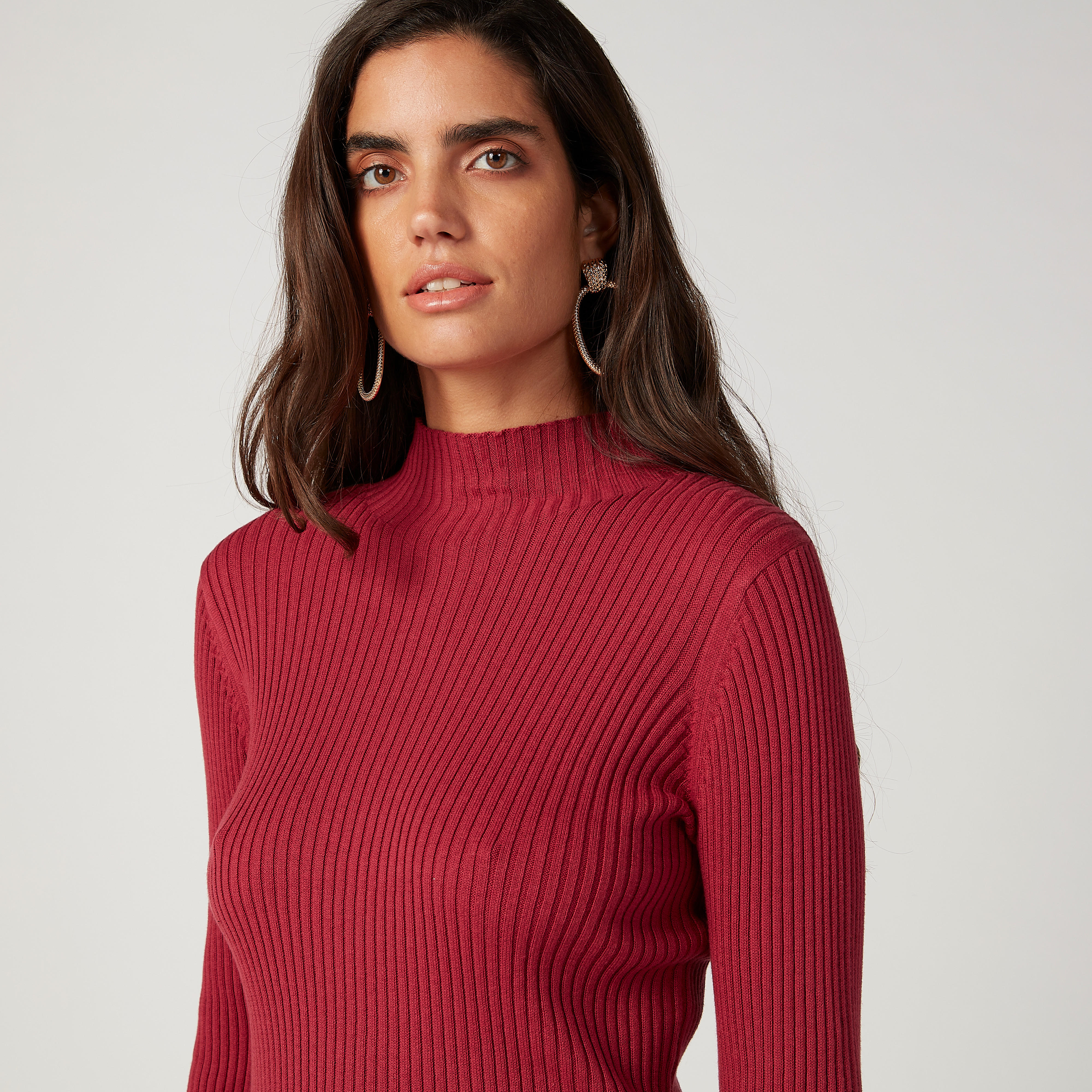 كنزة بارزة الملمس بياقة عالية وأكمام طويلة-women-clothing-cardigansandjumpers-jumpers-image-3