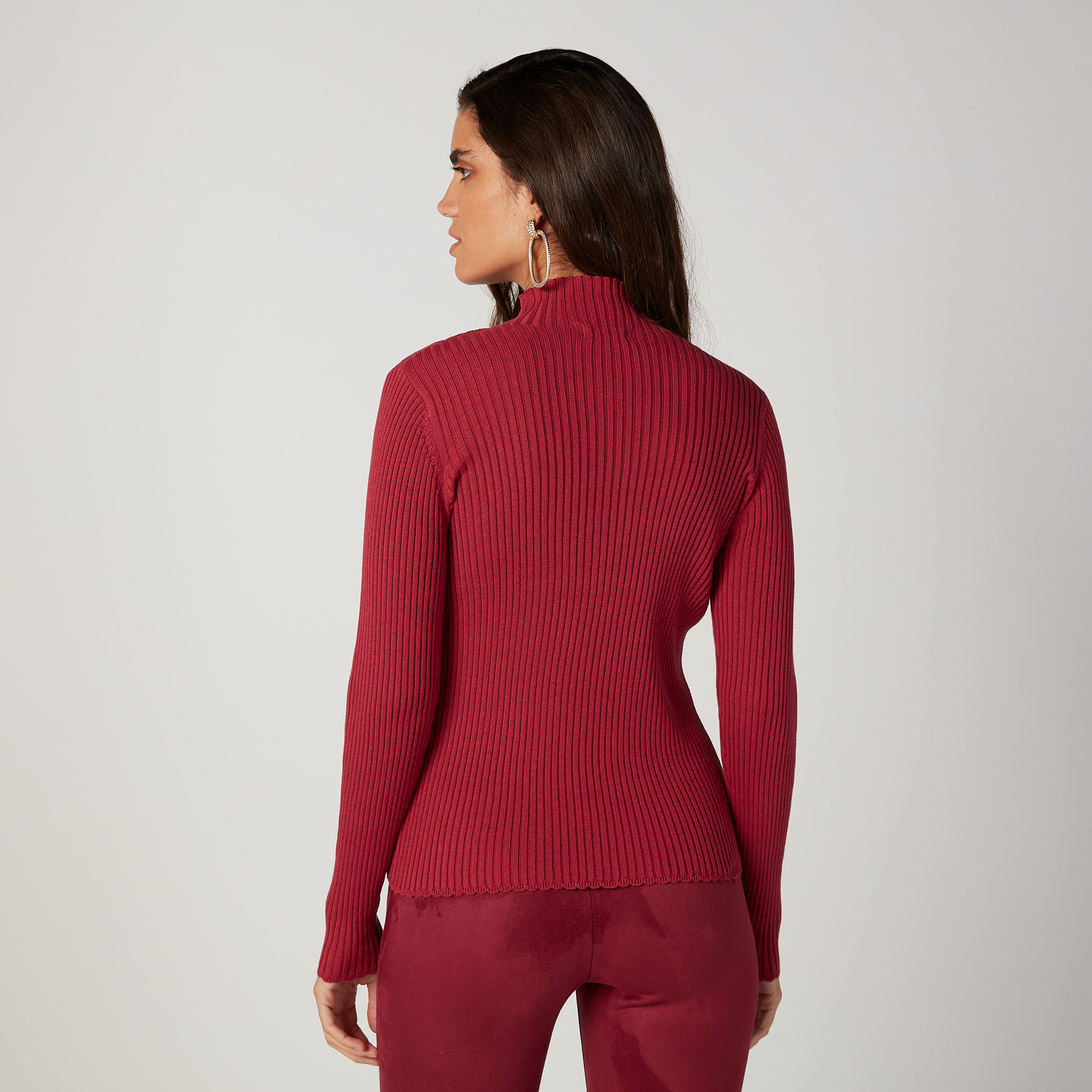 كنزة بارزة الملمس بياقة عالية وأكمام طويلة-women-clothing-cardigansandjumpers-jumpers-image-4