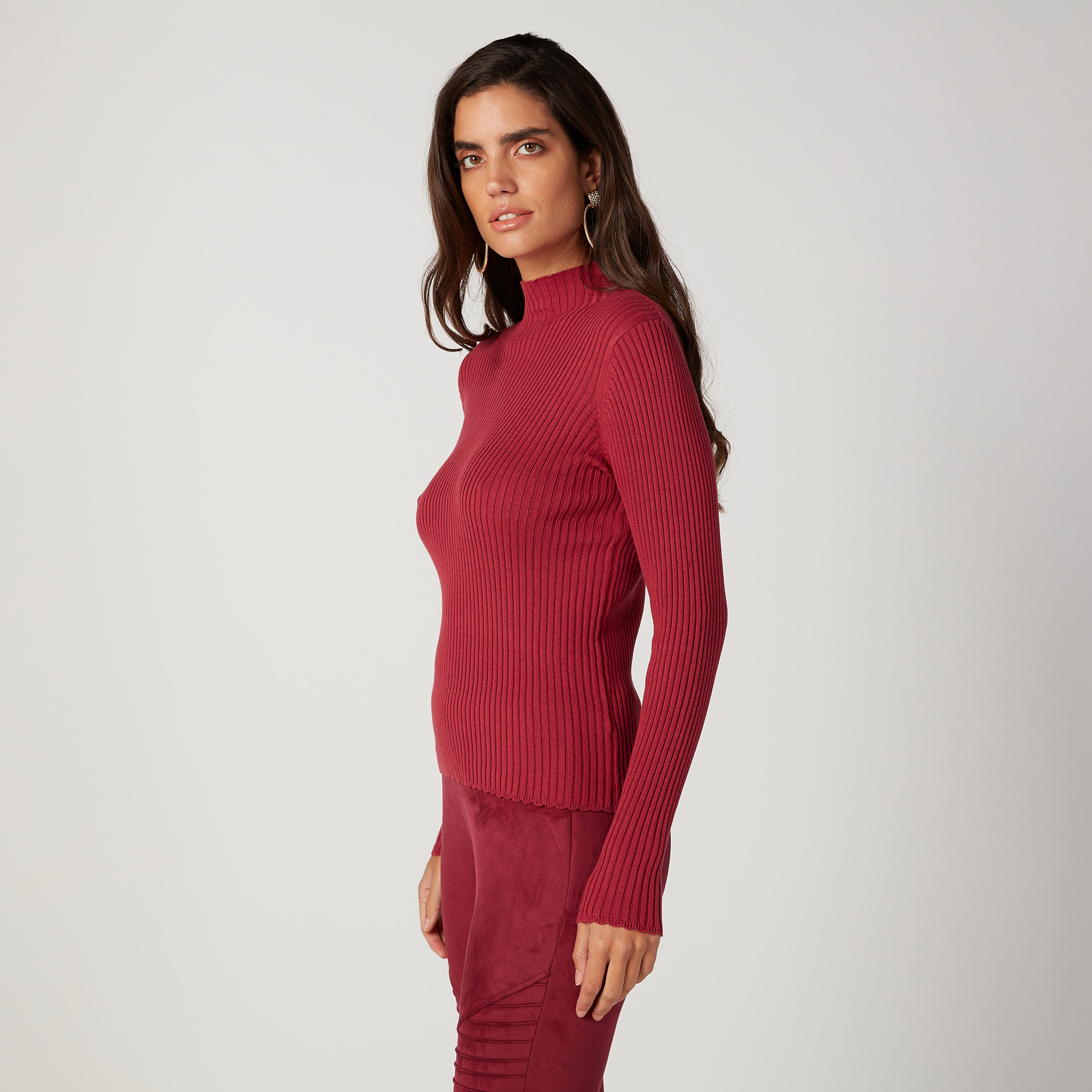 كنزة بارزة الملمس بياقة عالية وأكمام طويلة-women-clothing-cardigansandjumpers-jumpers-image-5