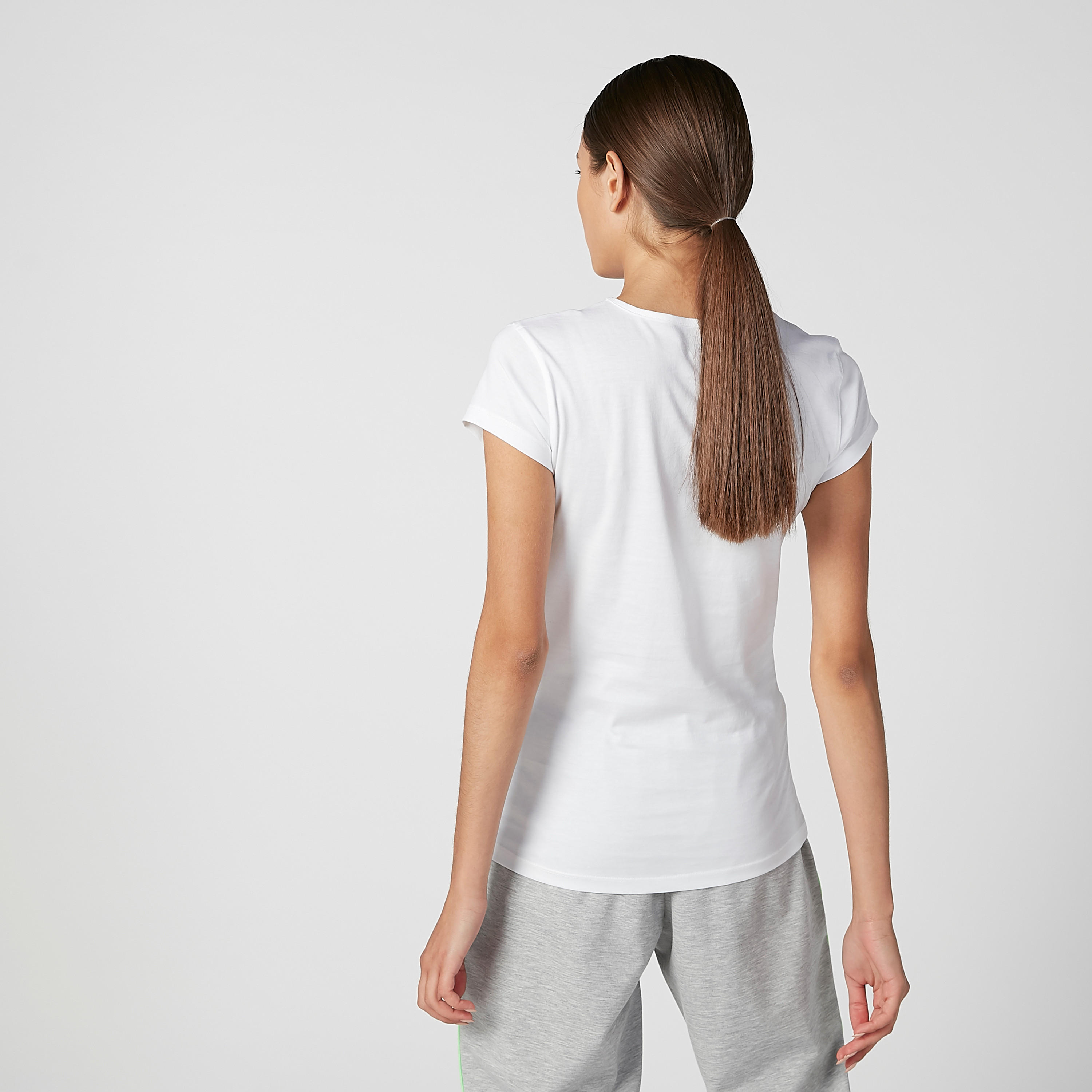 تيشيرت مستدام سليم بياقة مستديرة وأكمام قصيرة وطبعات -women-clothing-tshirts-image-3