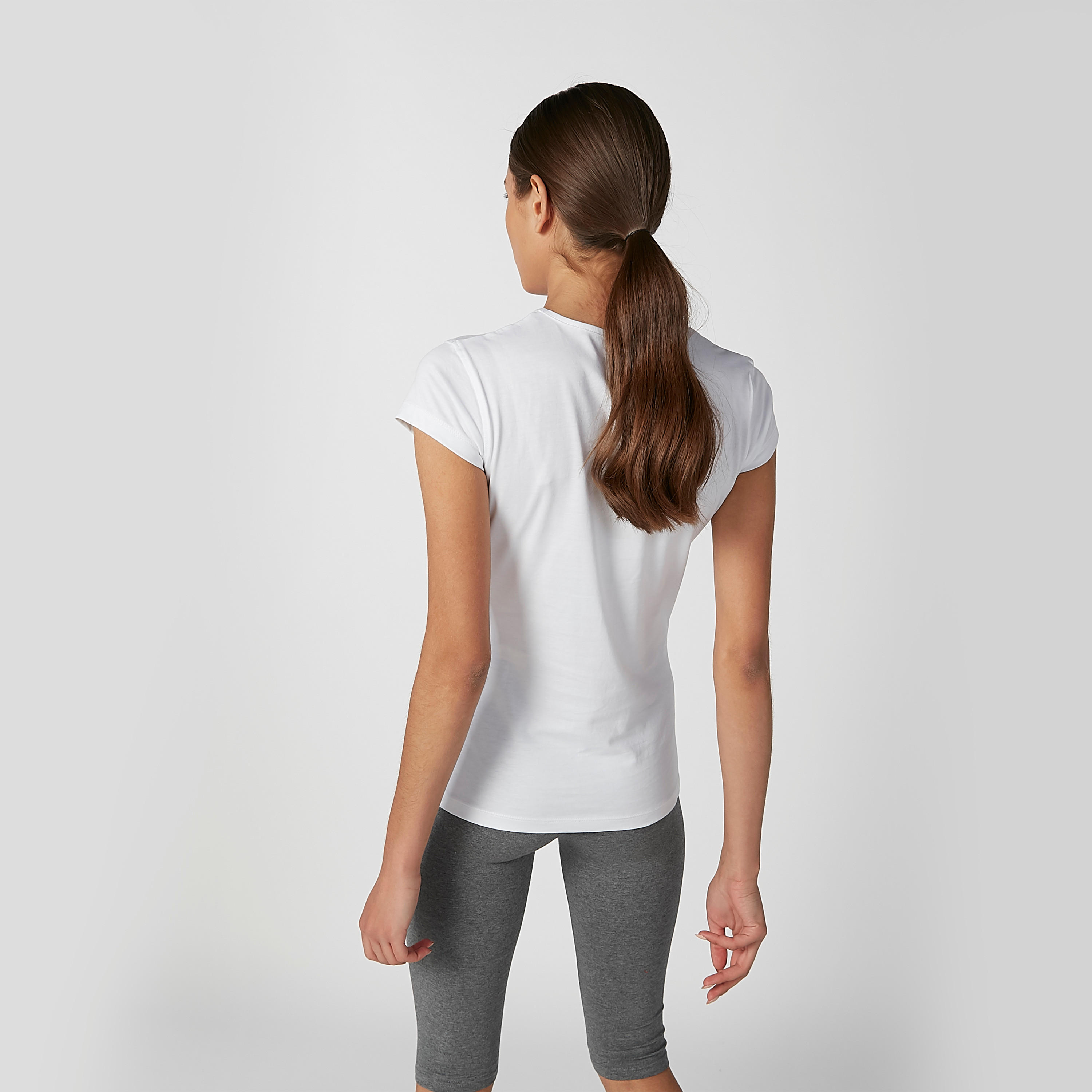 تيشيرت مستدام سليم بياقة مستديرة وأكمام كاب وطبعات -women-clothing-tshirts-image-4