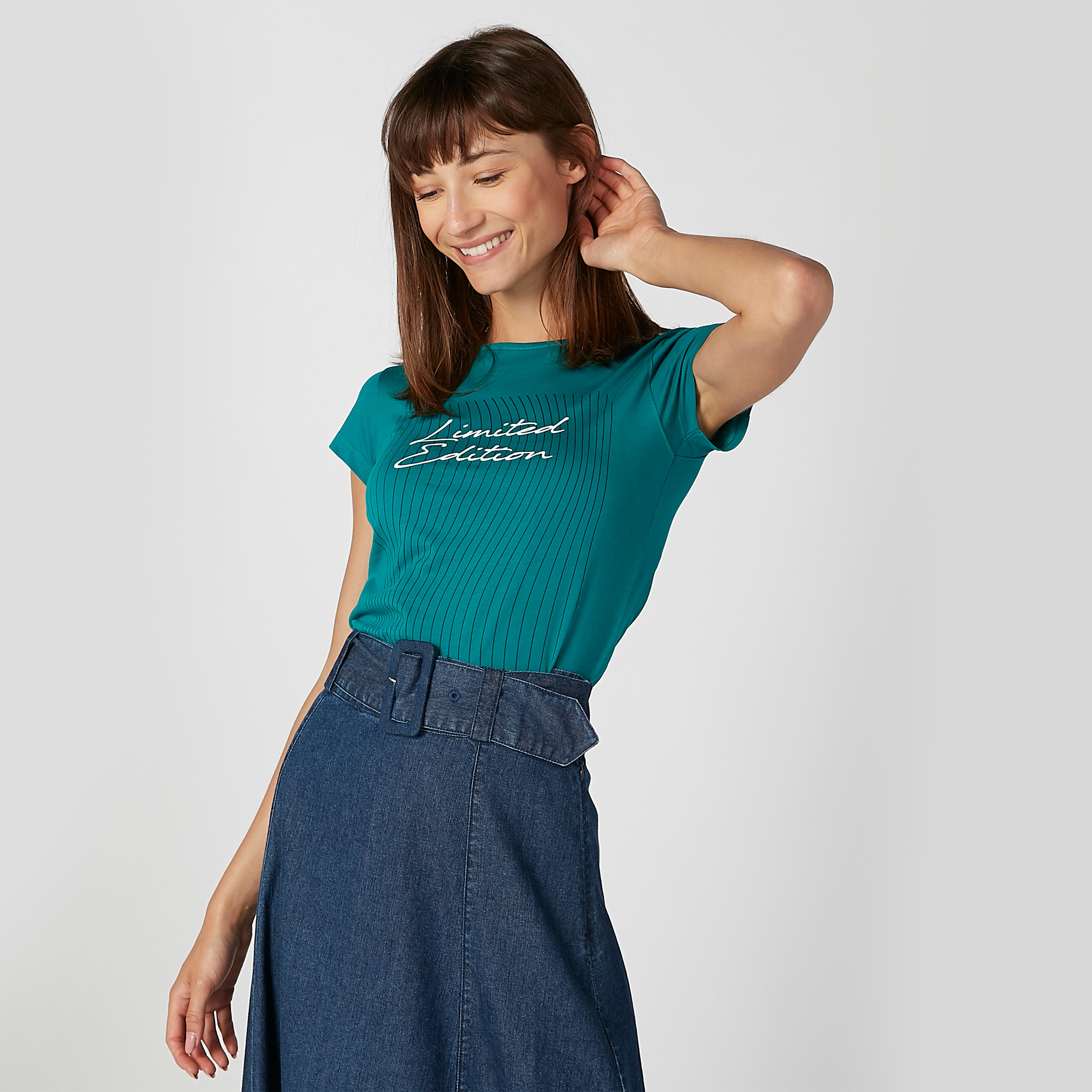Sustainable Slim Fit Printed T-shirt with Cap Sleeves-women-clothing-tshirts-image-1