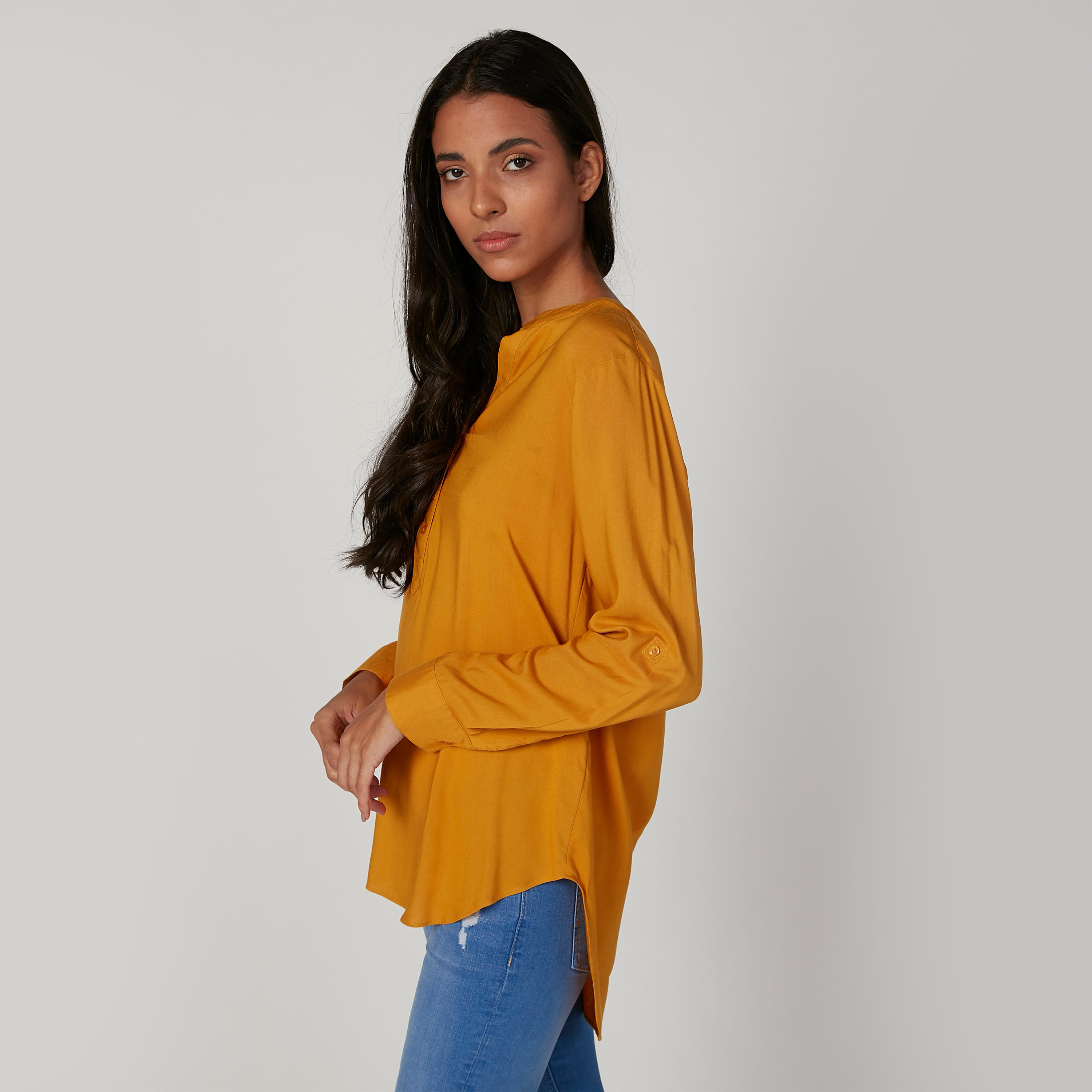 تيشيرت مستدام سليم بياقة مستديرة وأكمام كاب وطبعات -women-clothing-tshirts-image-3