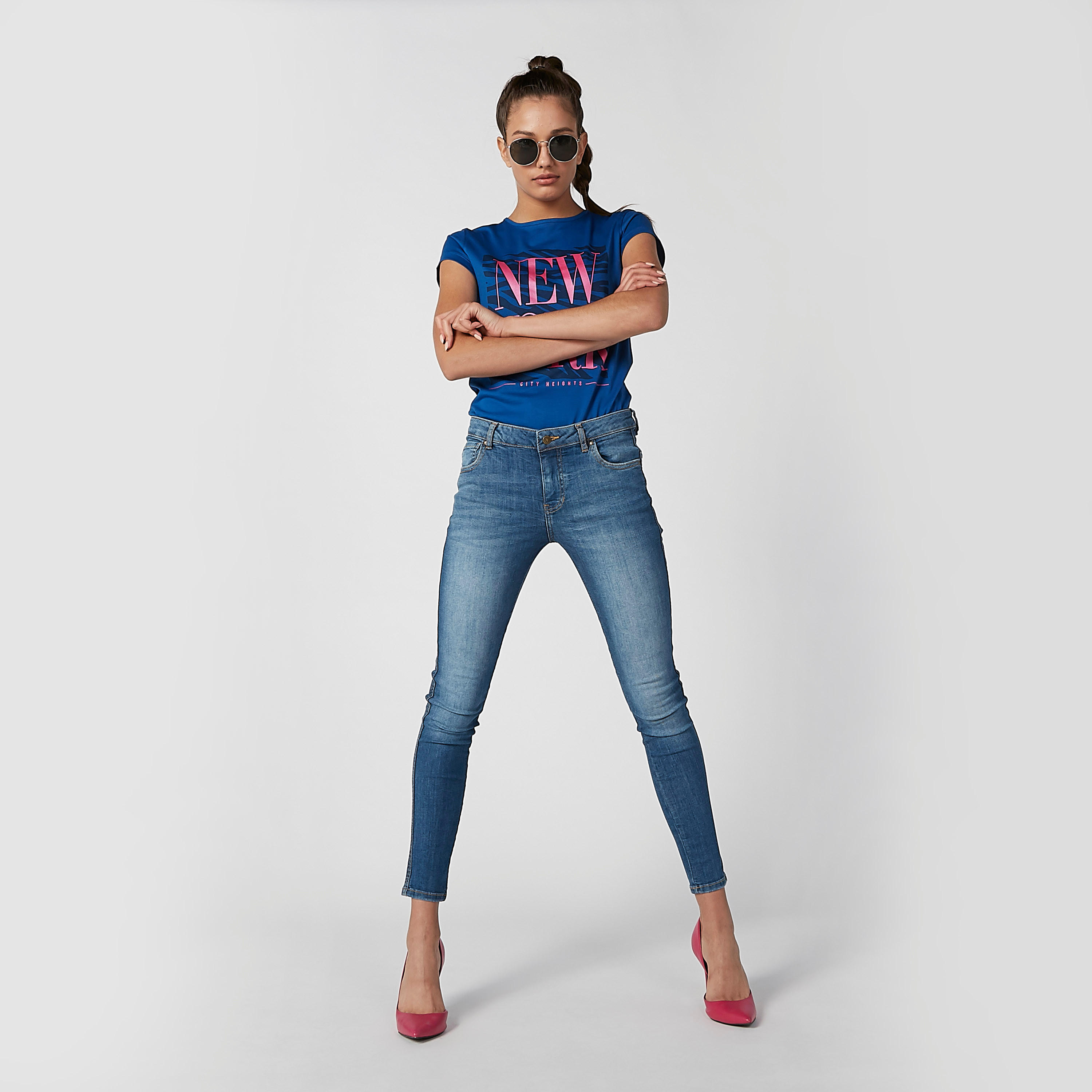 تيشيرت مستدام سليم بأكمام قصيرة وطبعات -women-clothing-tshirts-image-4