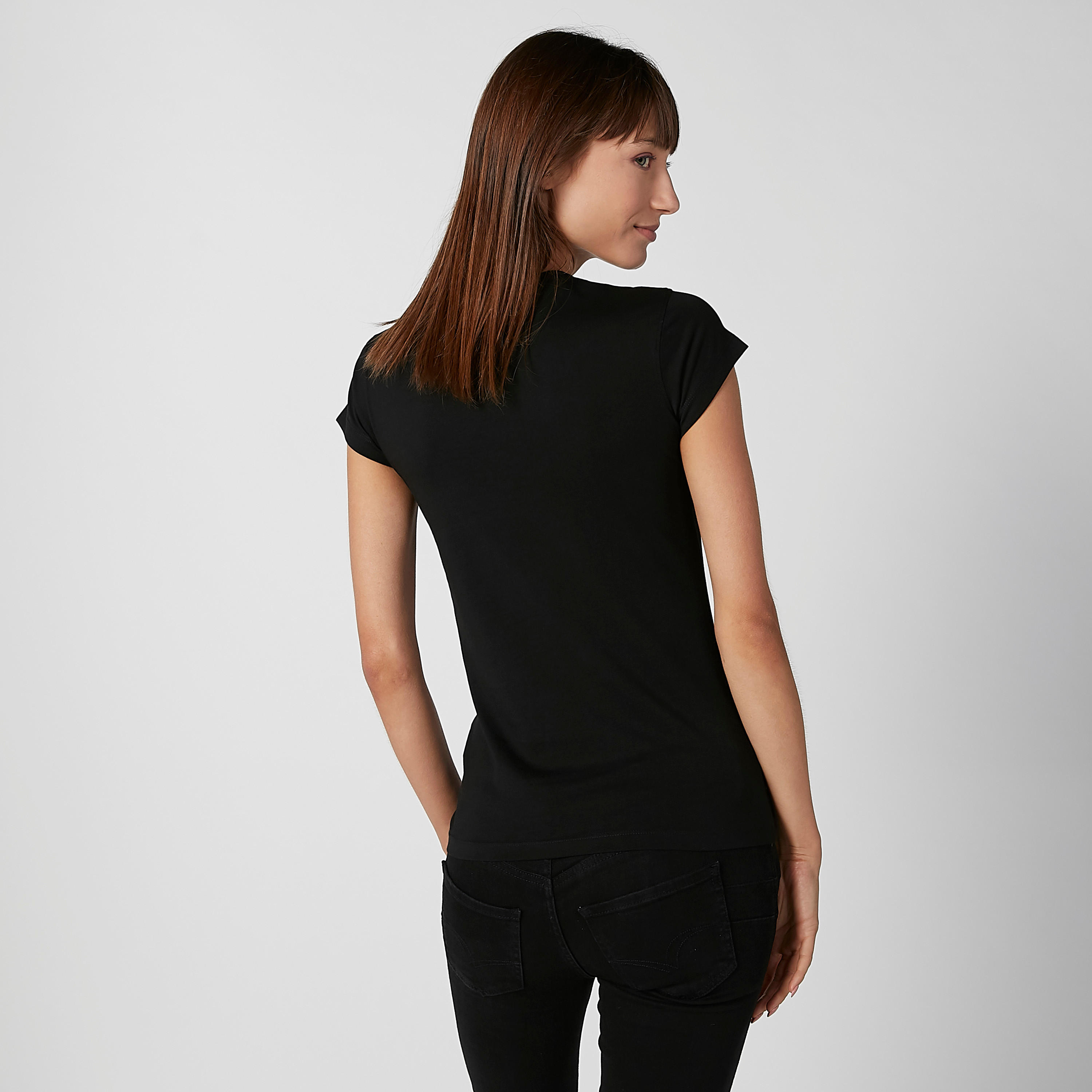 تيشيرت بياقة مستديرة وأكمام كاب بطبعات-women-clothing-tshirts-image-3