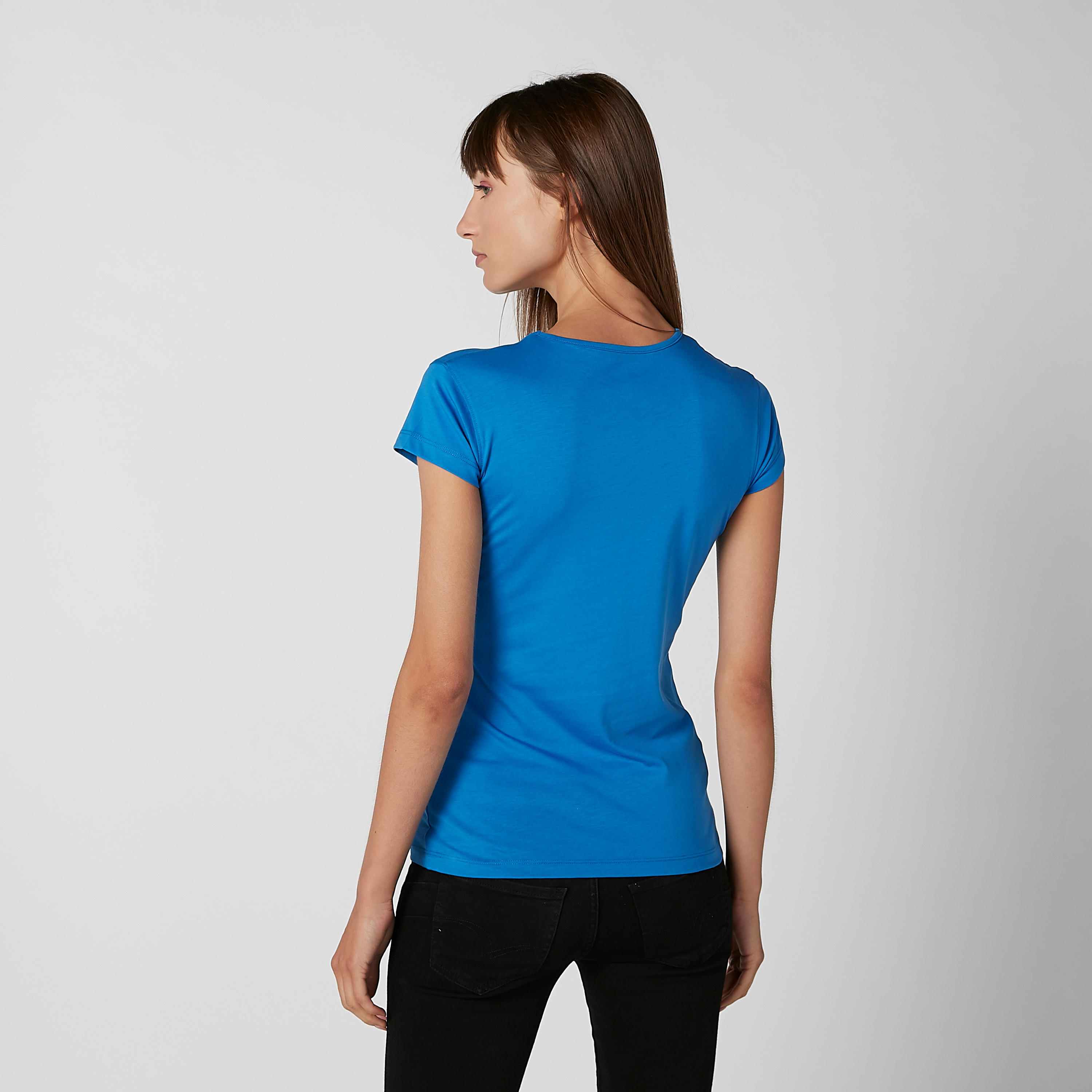 تيشيرت بياقة مستديرة وأكمام كاب وطبعات-women-clothing-tshirts-image-2