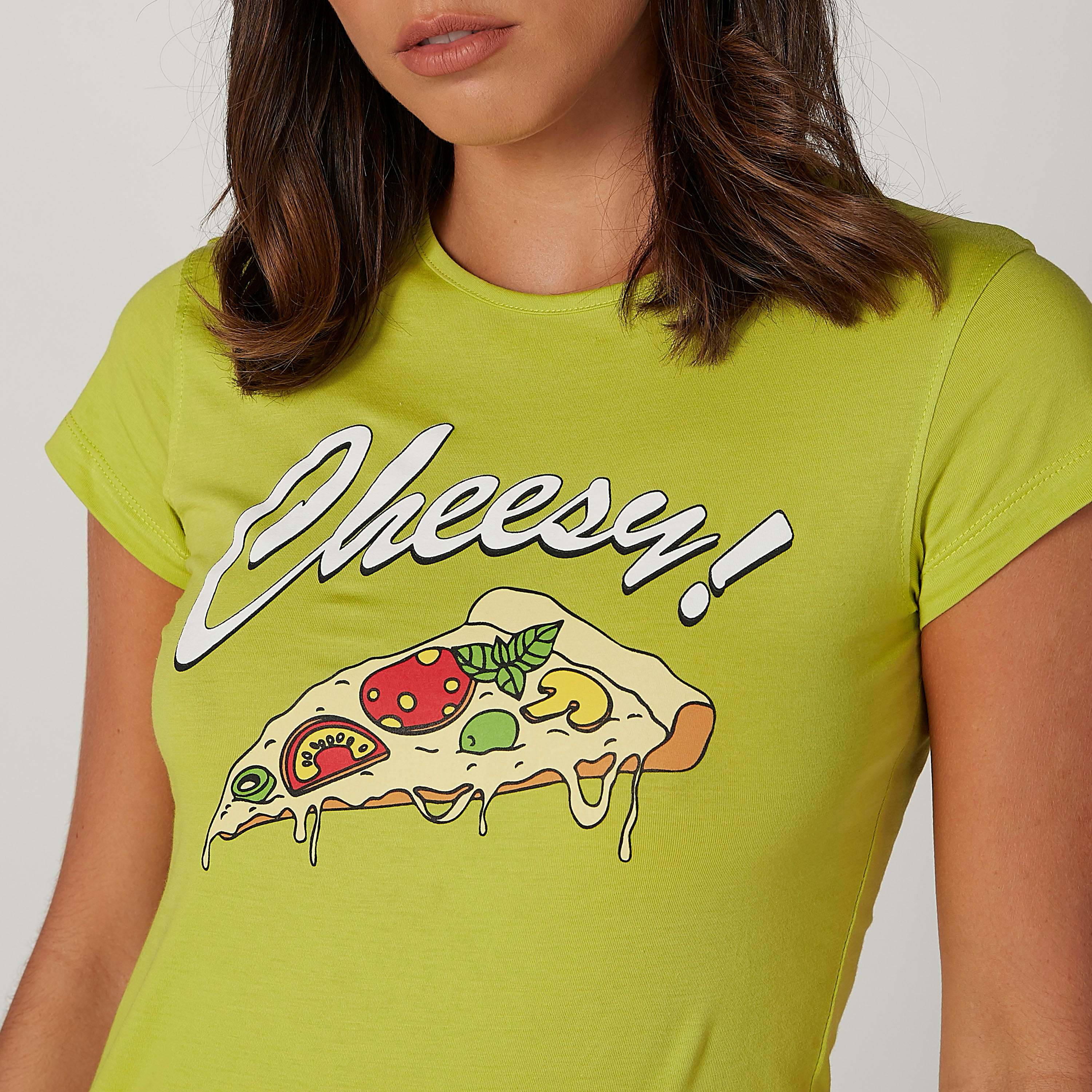 تيشيرت مستدام سليم بأكمام كاب وطبعات-women-clothing-tshirts-image-1