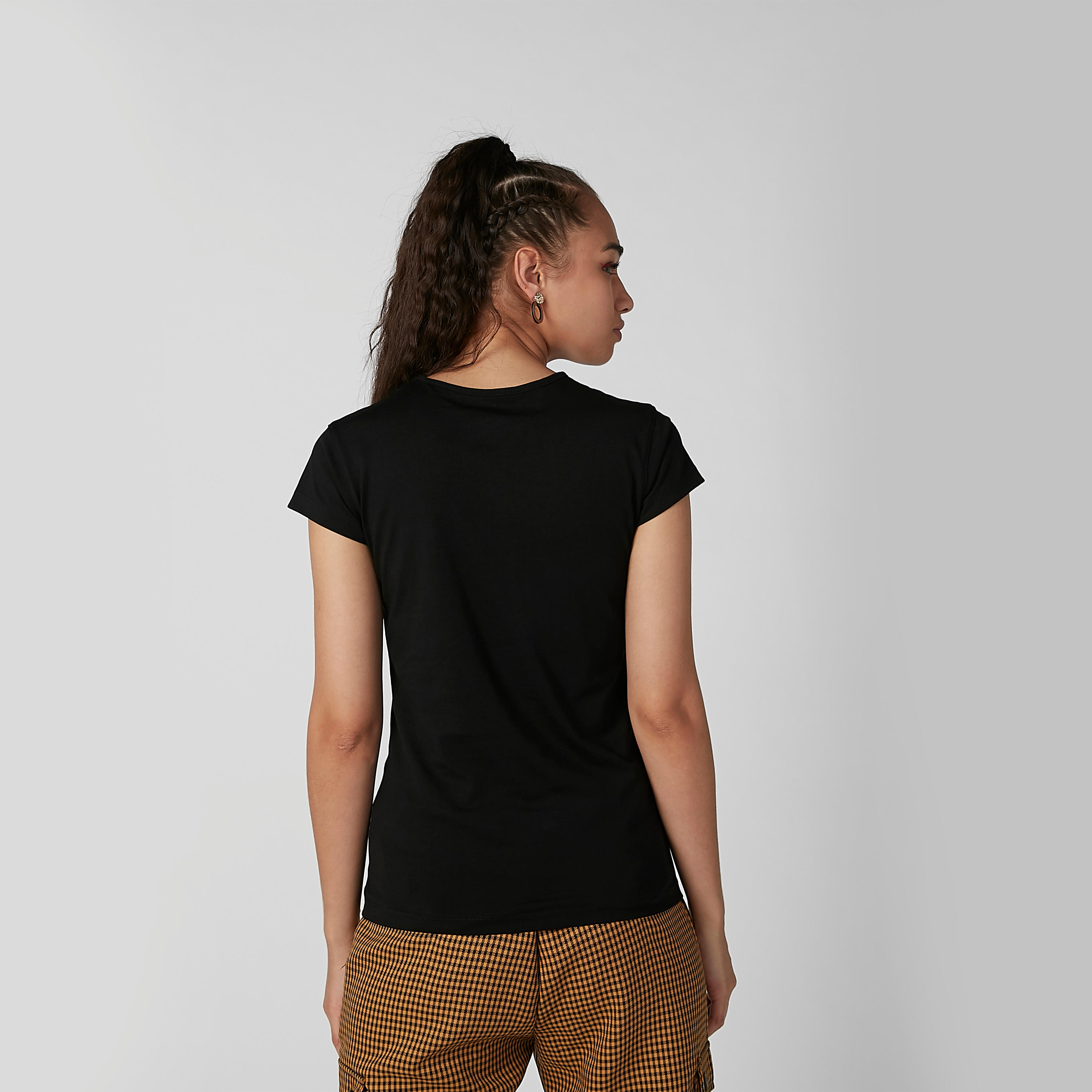 تيشيرت بياقة مستديرة وأكمام كاب وطبعات-women-clothing-tshirts-image-4