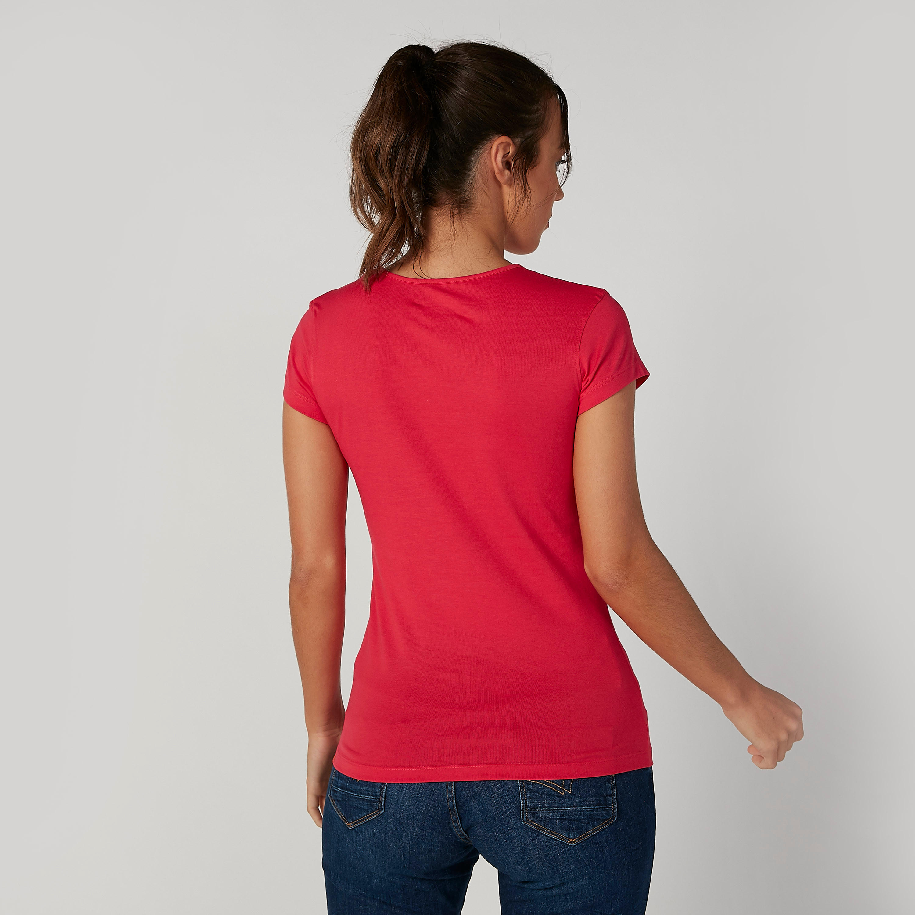 تيشيرت مستدام سليم بأكمام كاب وطبعات -women-clothing-tshirts-image-3