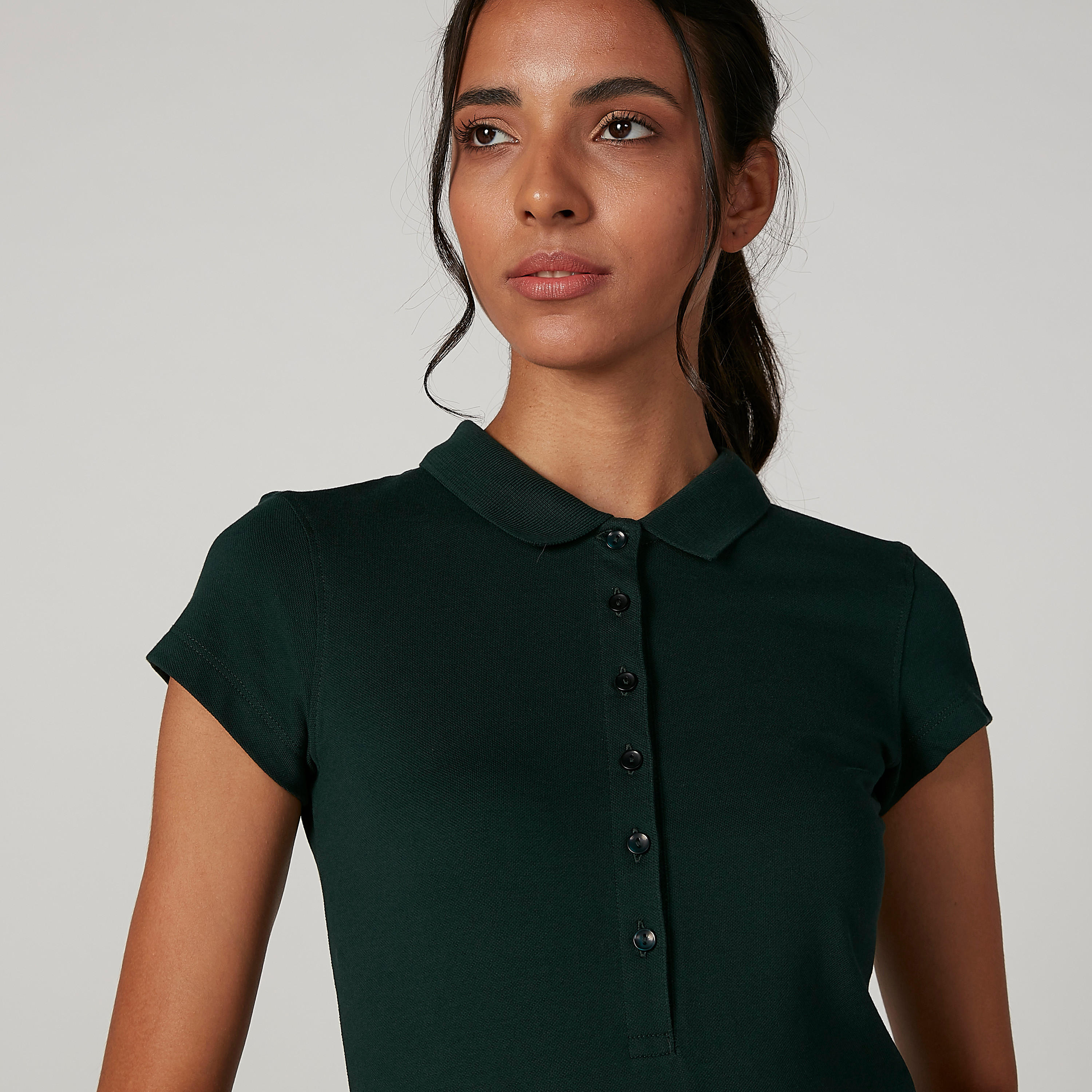 تيشيرت بولو سادة بأكمام كاب-women-clothing-tshirts-image-4