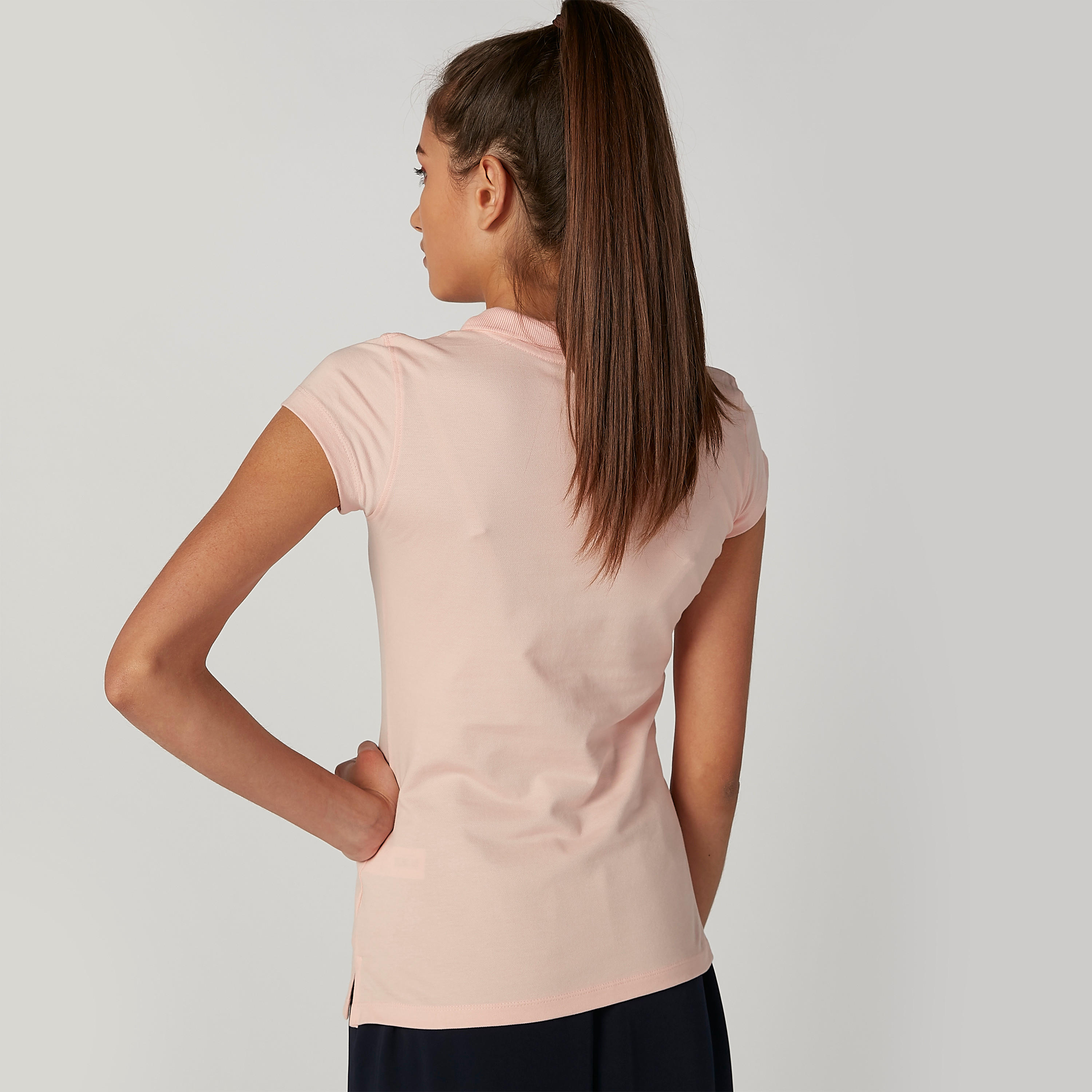 تيشيرت بولو سادة بأكمام كاب-women-clothing-tshirts-image-2