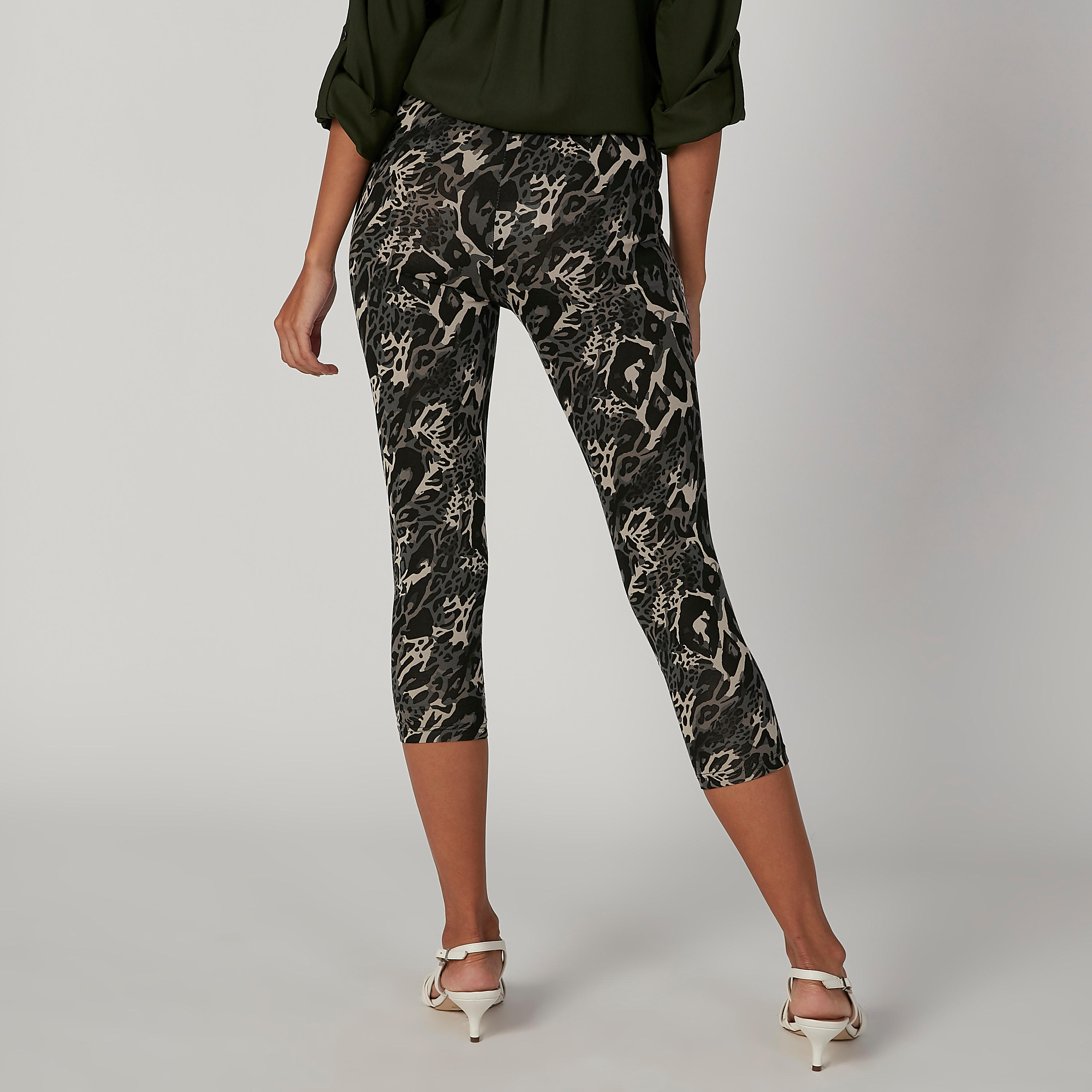 Printed 3/4 Leggings with Elasticised Waistband-women-clothing-bottoms-leggings-image-2